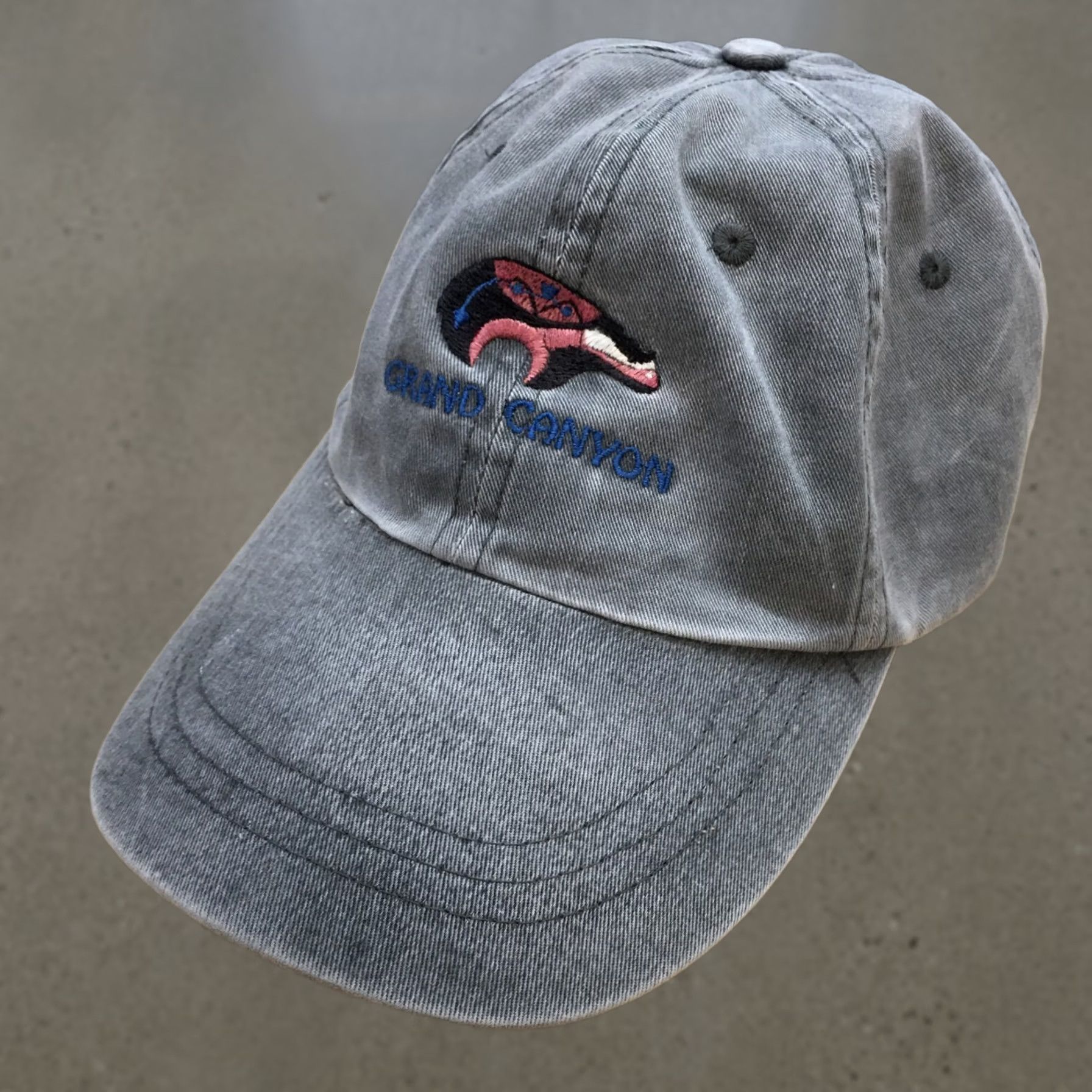 Vintage KC Caps Grand Canyon Baseball Hat Mens Gray OS Curved Brim Embroidered Logo Size ONE SIZE - 1 Preview