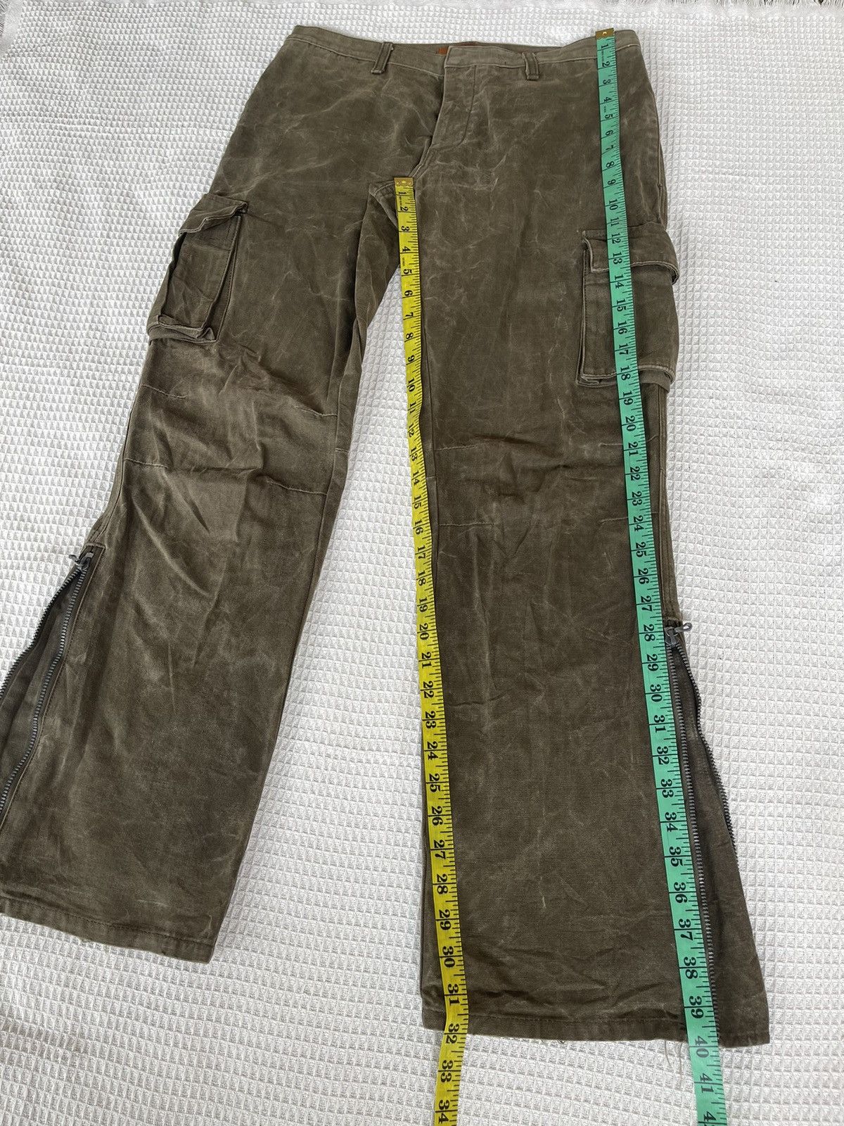 RIPVANWINKLE 🔥RIP VAN WINKLE JAPAN🔥Oil Coating Flared Cargo Pants 90s Size US 32 / EU 48 - 6 Thumbnail