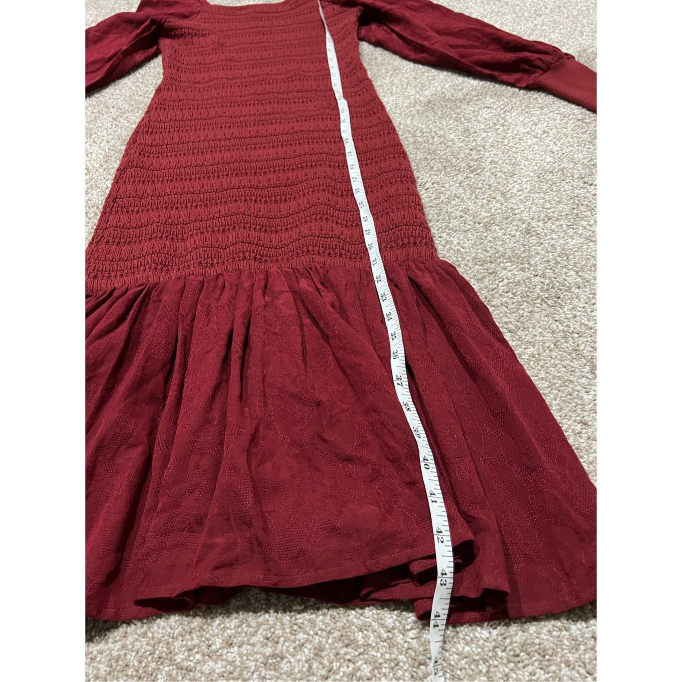 Anthropologie NWT burgundy dress size XS