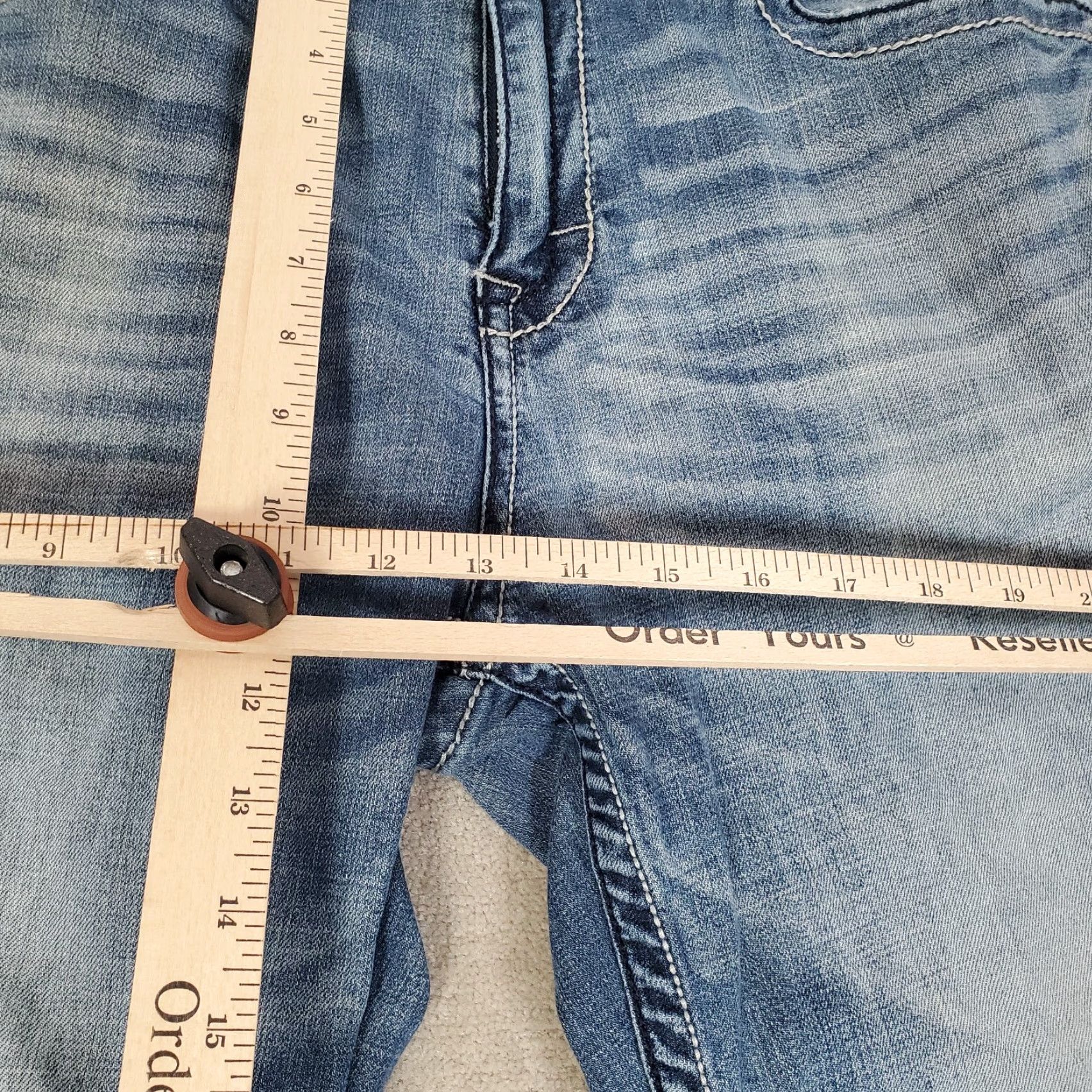 Vintage BKE Jeans Mens 34 R Blue Seth Straight Leg Buckle Faded Dark Wash Denim Designer Size US 34 / EU 50 - 5 Thumbnail