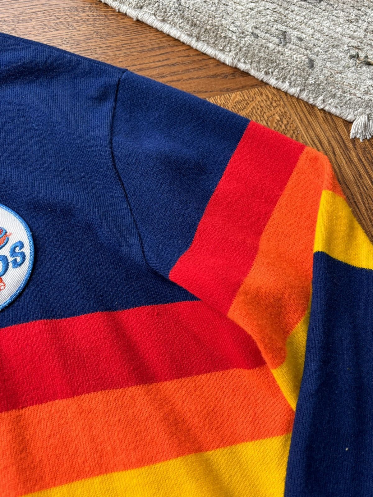 Starter × Vintage 1970s Houston Astros Rainbow Dugout Jacket Vintage Sweater Size US XL / EU 56 / 4 - 10 Thumbnail