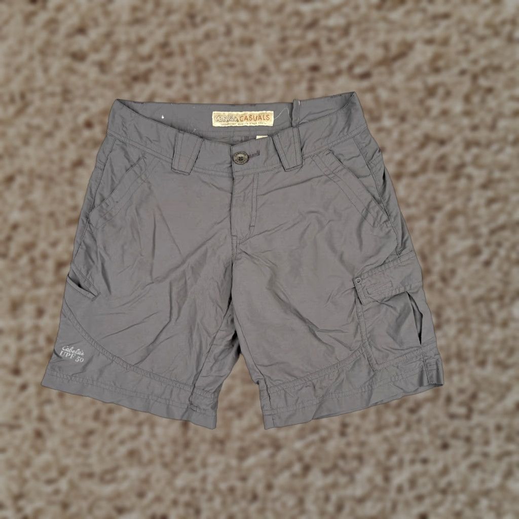 Vintage Cabela's Shorts Womens 4 Gray Cargo Nylon UPF 50+ Fishing Hiking Utility Pockets 9in Inseam Regular Summer 100% Nylon Gray Womens Size 27" / US 4 / IT 40 - 1 Thumbnail