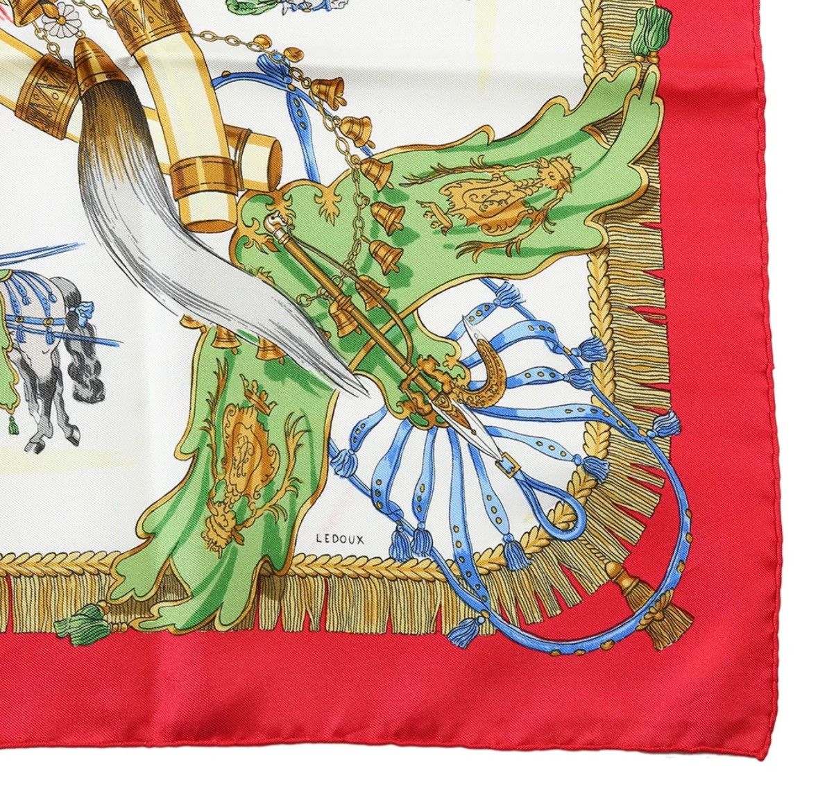 Designer × Hermes HERMÈS Carre 90 Caparacons de la France et de L'Inde Silk Size ONE SIZE - 6 Thumbnail