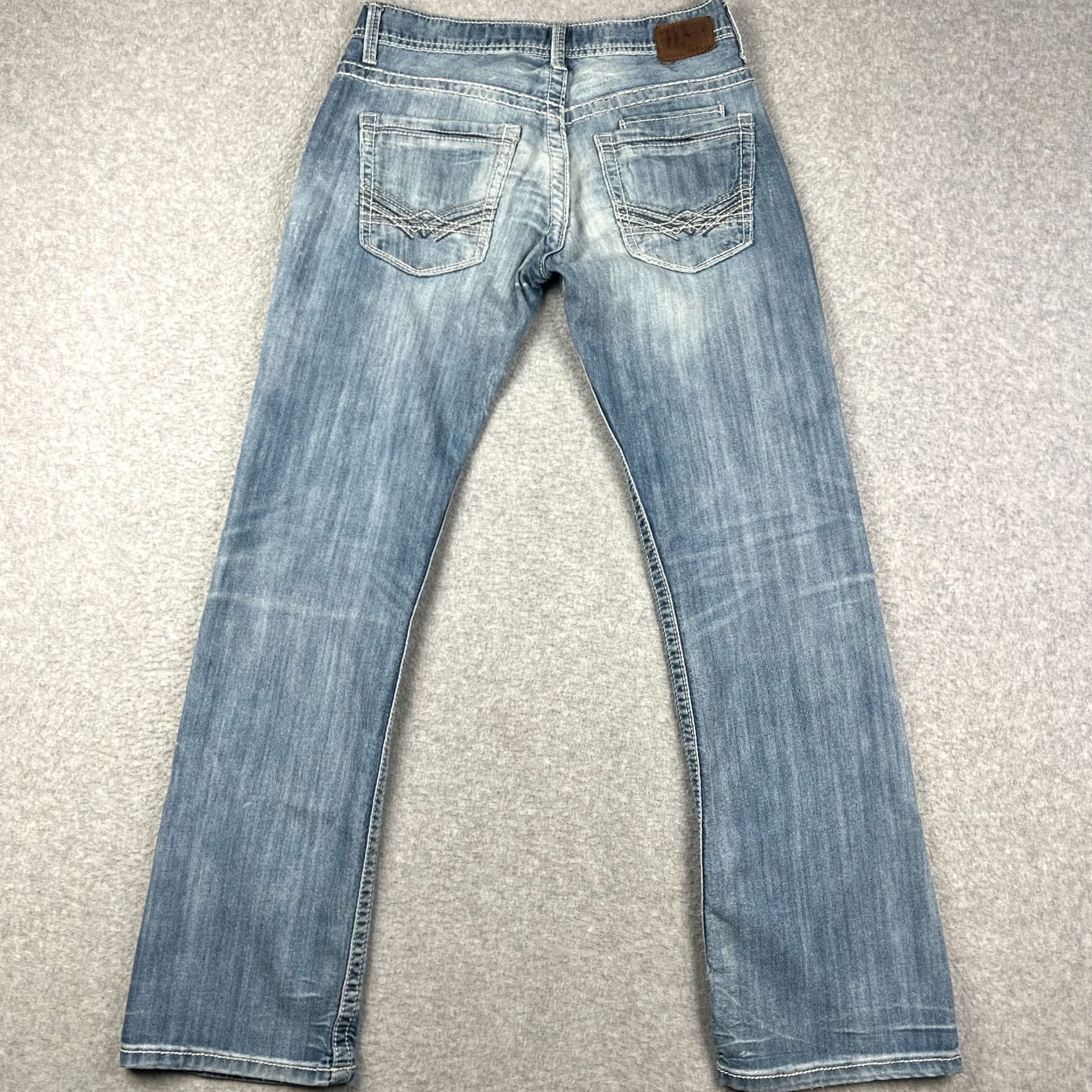 Vintage Buckle BKE Carter Jeans Stretch Denim 30x31 Men Blue Pants Thick Stitch Size US 30 / EU 46 - 2 Thumbnail