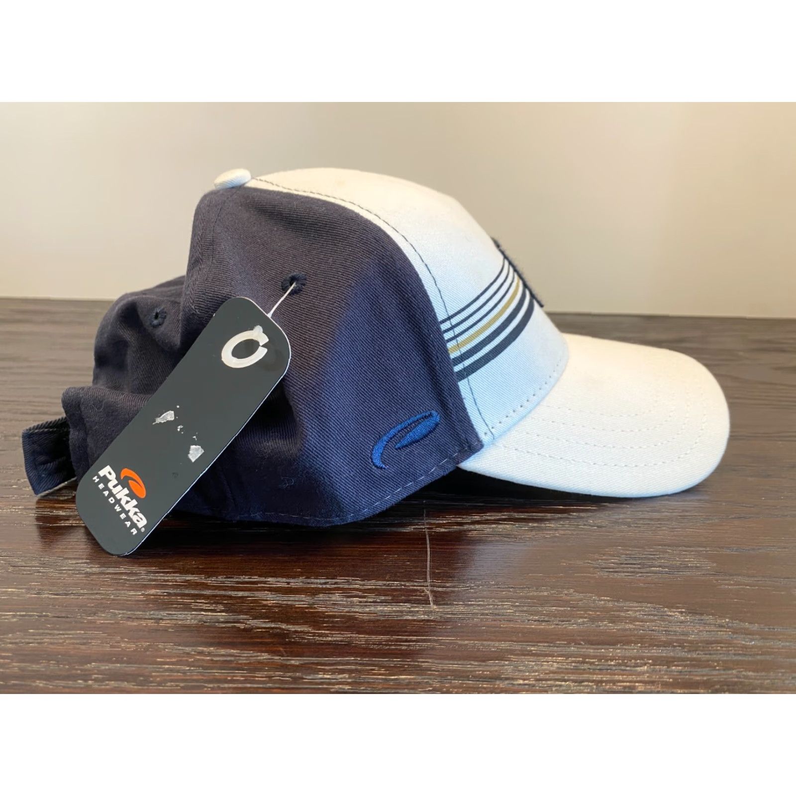 Vintage VINTAGE California PGA Golf Hat Adult One Size White Stripe Adjustable Snapback Men's Size ONE SIZE - 3 Thumbnail