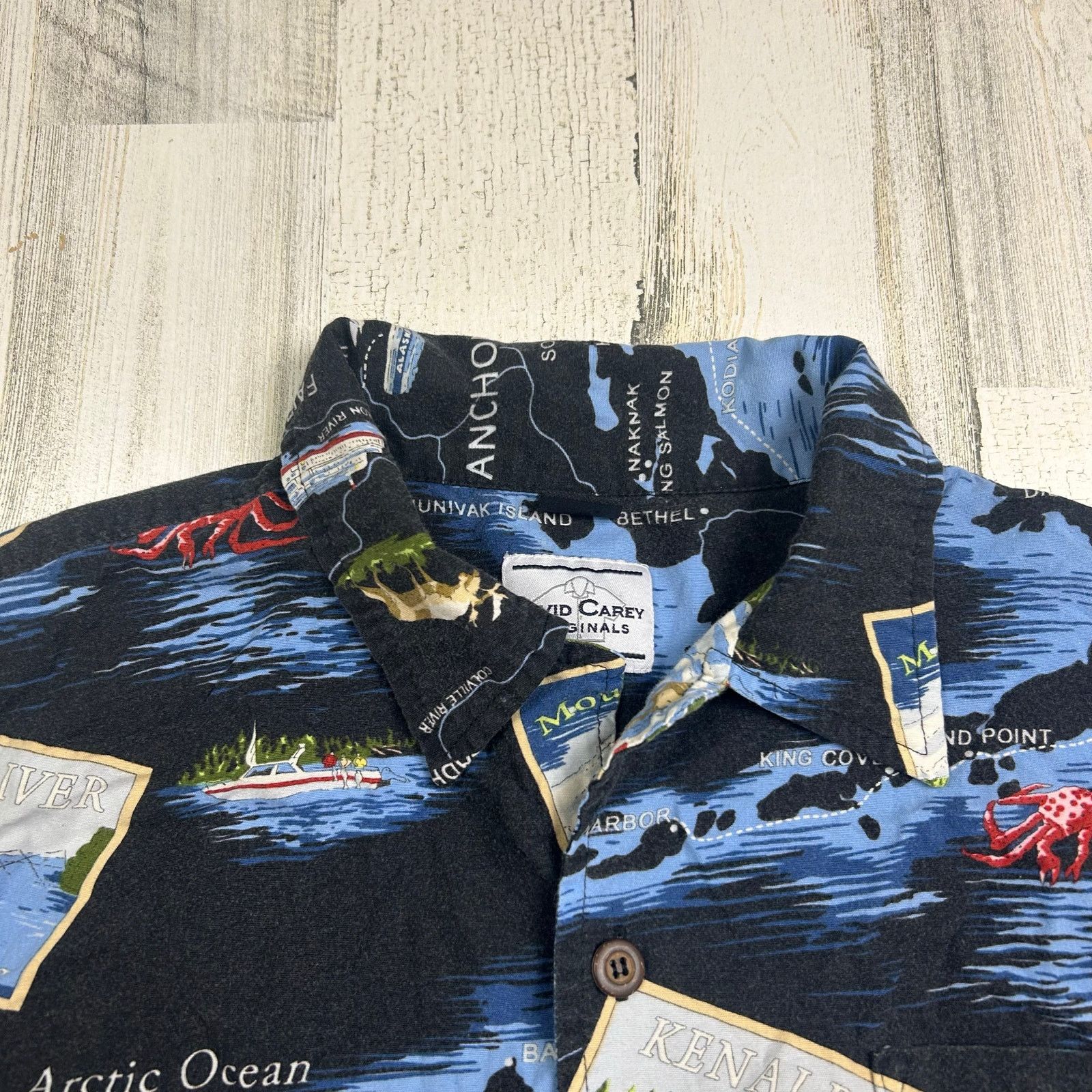 Vintage David Carey Original Alaska Fish Theme Hawaiian Shirt Size US XL / EU 56 / 4 - 3 Thumbnail