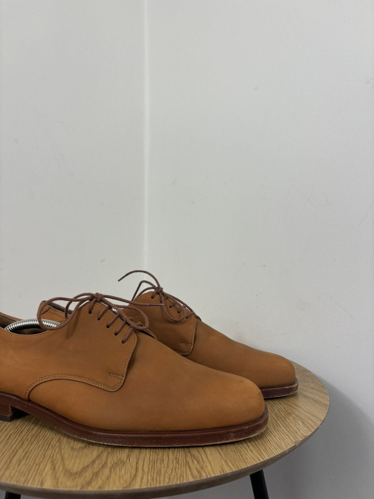 Bally Bally Ried Men’s Tan Nubuck Leather Derby Shoes Size US 7.5 / EU 40-41 - 4 Thumbnail