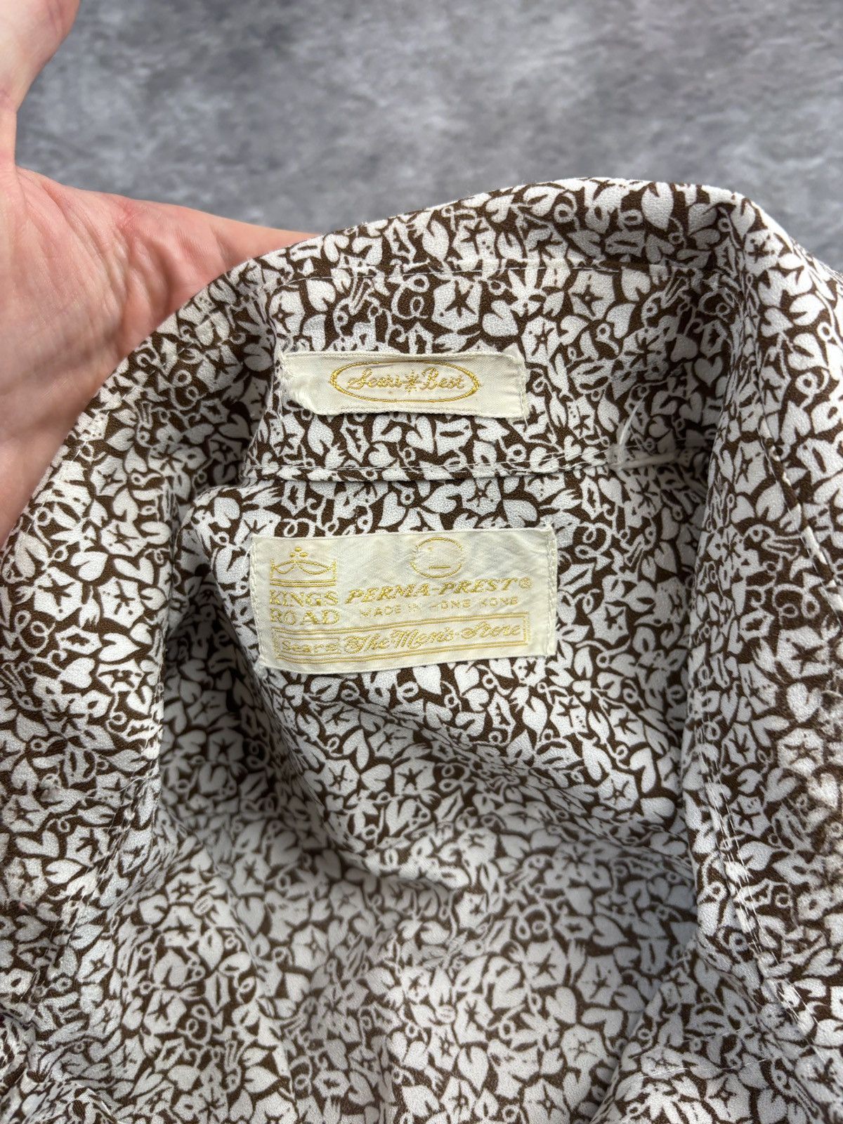 Sears 1970s Vintage Sears Kings Road Polyester Shortsleeve Shirt Size US M / EU 48-50 / 2 - 4 Thumbnail