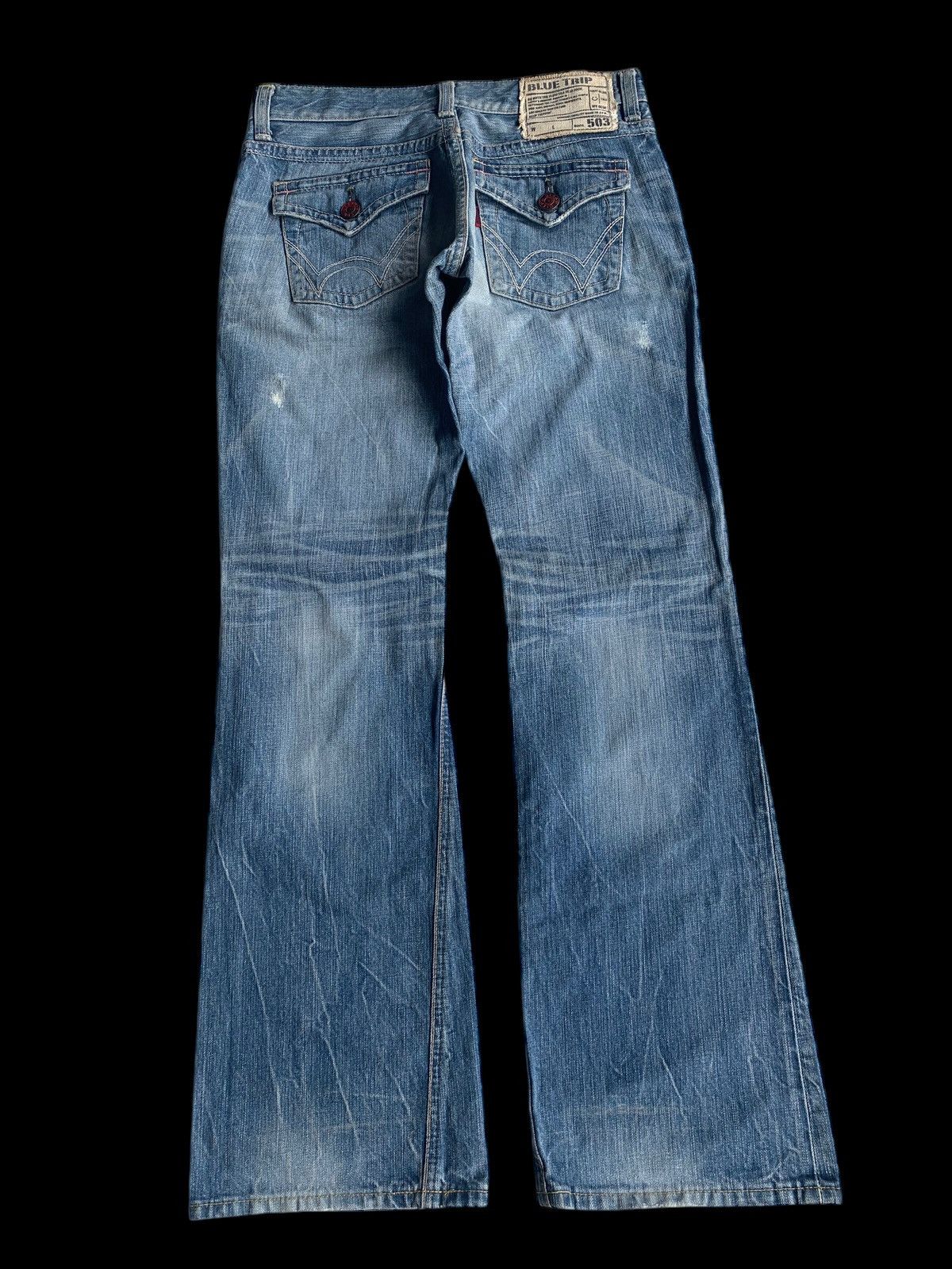 Edwin × If Six Was Nine × Kapital FLARE EDWIN 503 FADED PUNK STYLE DISTRESSED DENIM☠️🎌 Size US 30 / EU 46 - 4 Thumbnail
