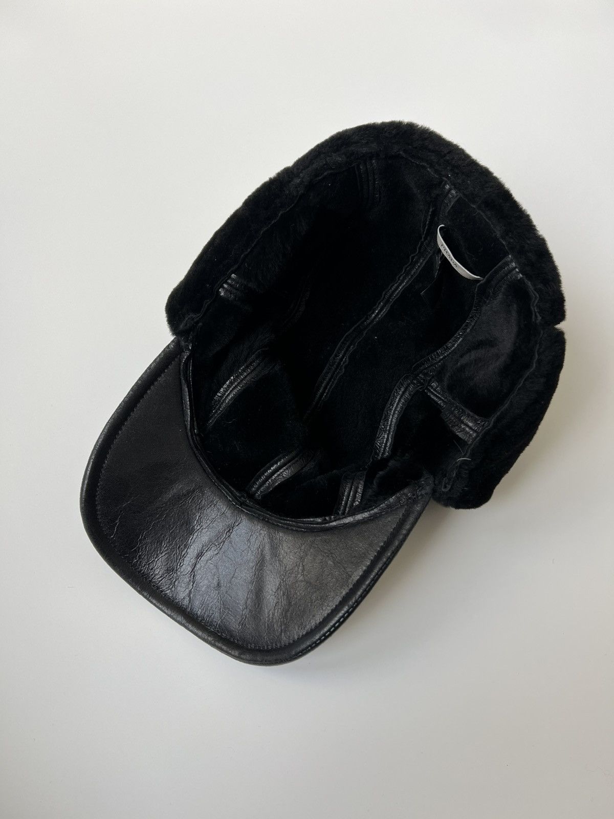 Prada Prada Leather Fur Shearling Hat Size ONE SIZE - 5 Thumbnail
