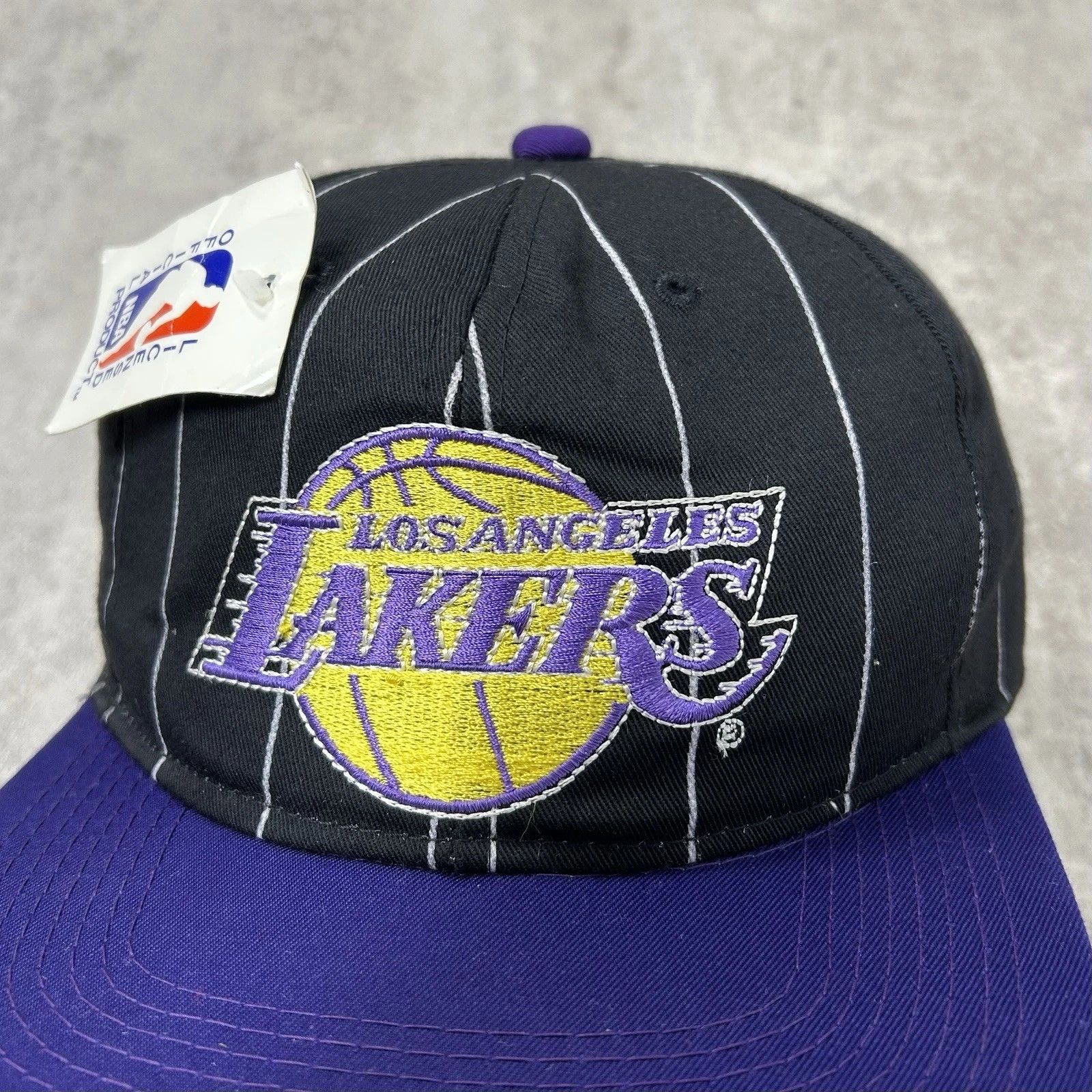 NBA × Starter × Vintage Los Angeles Lakers STARTER SNAPBACK HAT PINSTRIPE SIZE FREE Size ONE SIZE - 3 Thumbnail