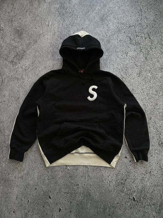 Supreme Size M logo hooded Hoodie Black