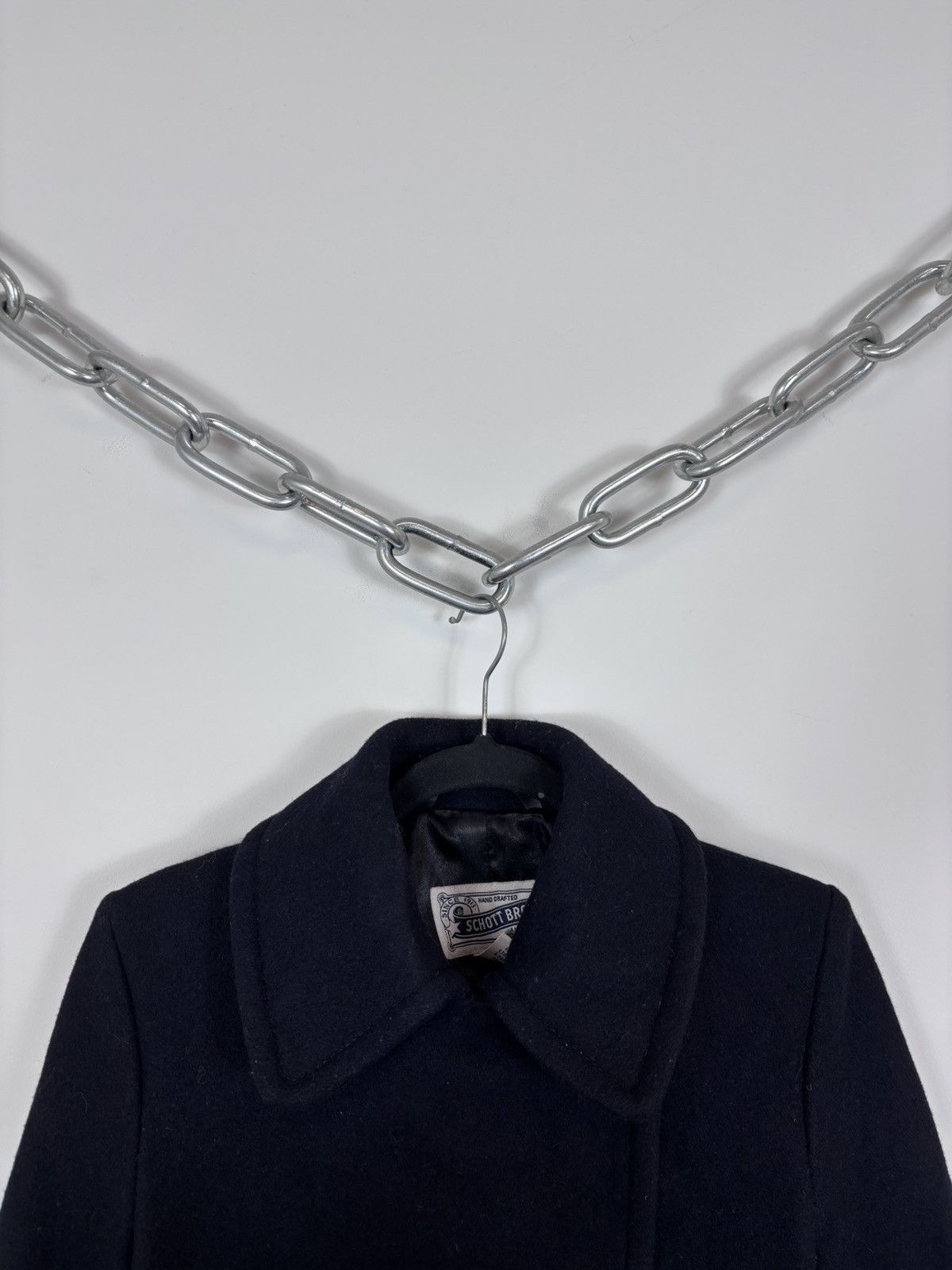 Schott Schott Bros U.S. 754W Women’s Black Wool Blend Peacoat Size S / US 4 / IT 40 - 3 Thumbnail