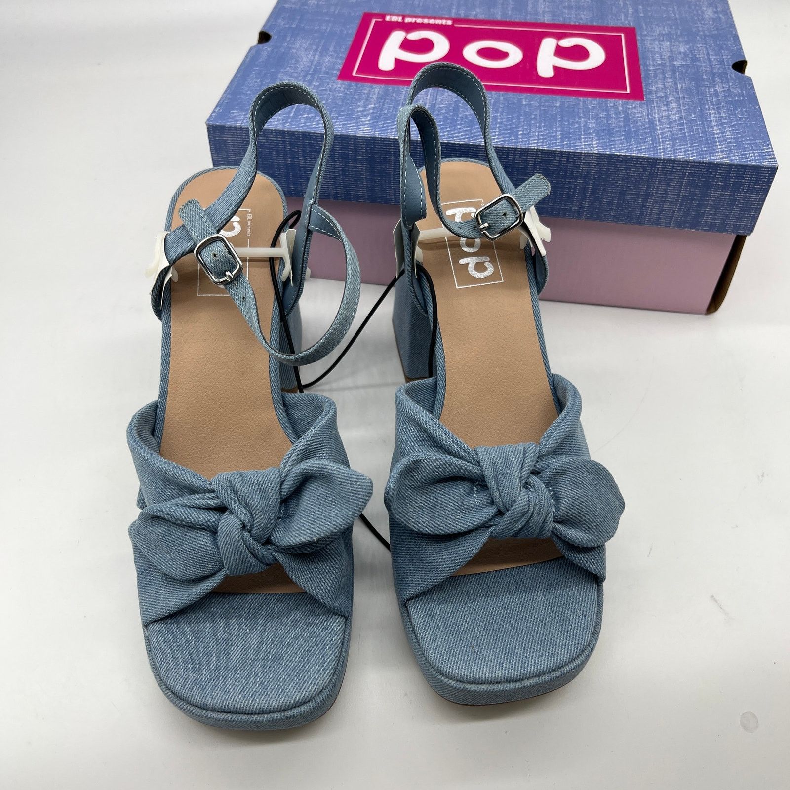 Other Pop Womens Giving Heeled Sandals Chambray Blue Size US 9.5 / IT 39.5 - 1 Thumbnail