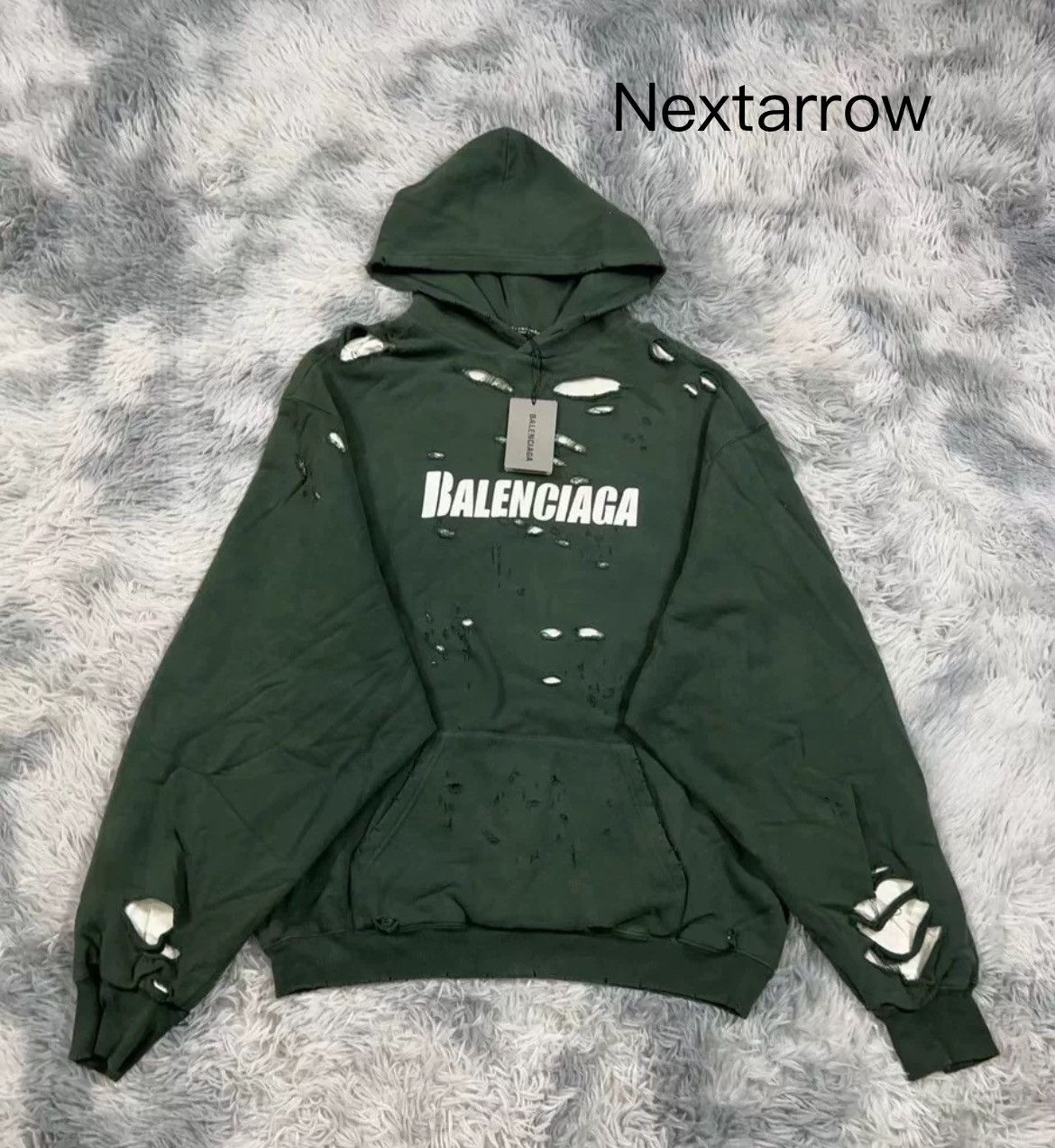 Balenciaga balenciaga Damaged hoodie | Grailed