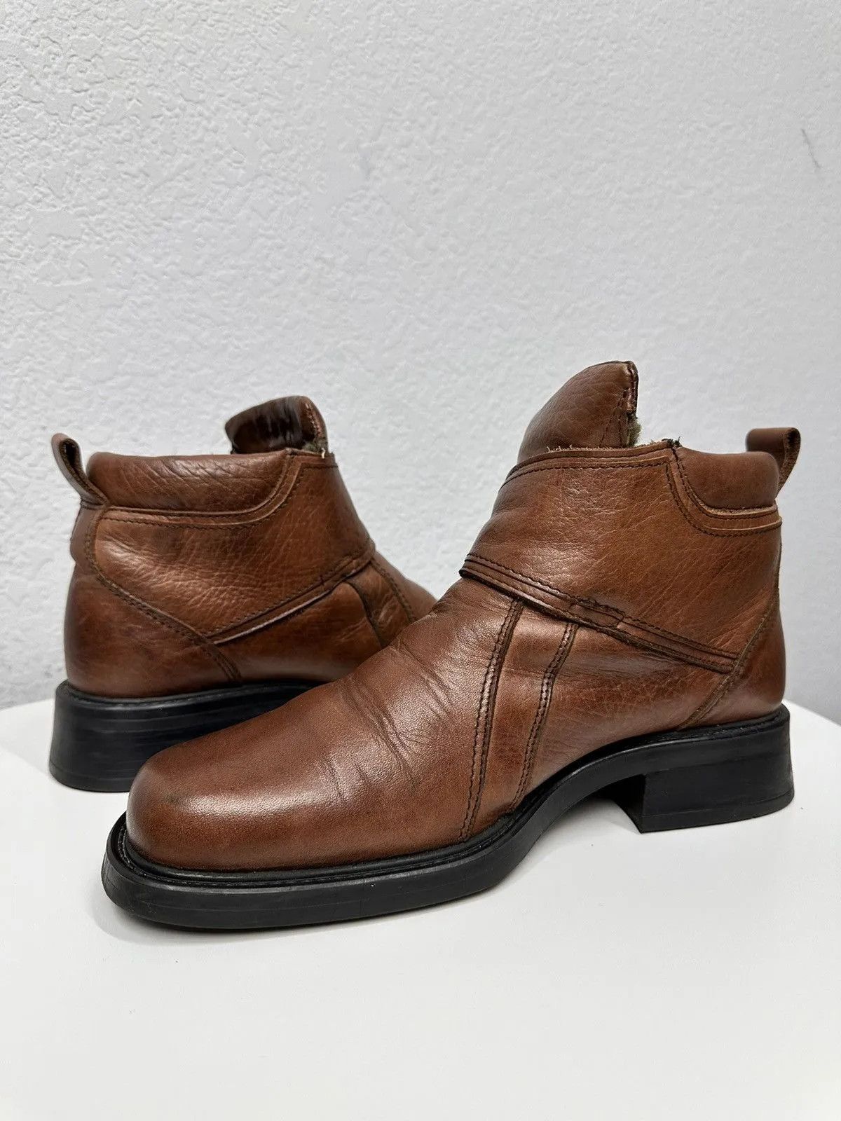 Other Vintage Leather Brown Boots Guidi AS 98 Style Y2K Size US 12 / EU 45 - 14 Thumbnail