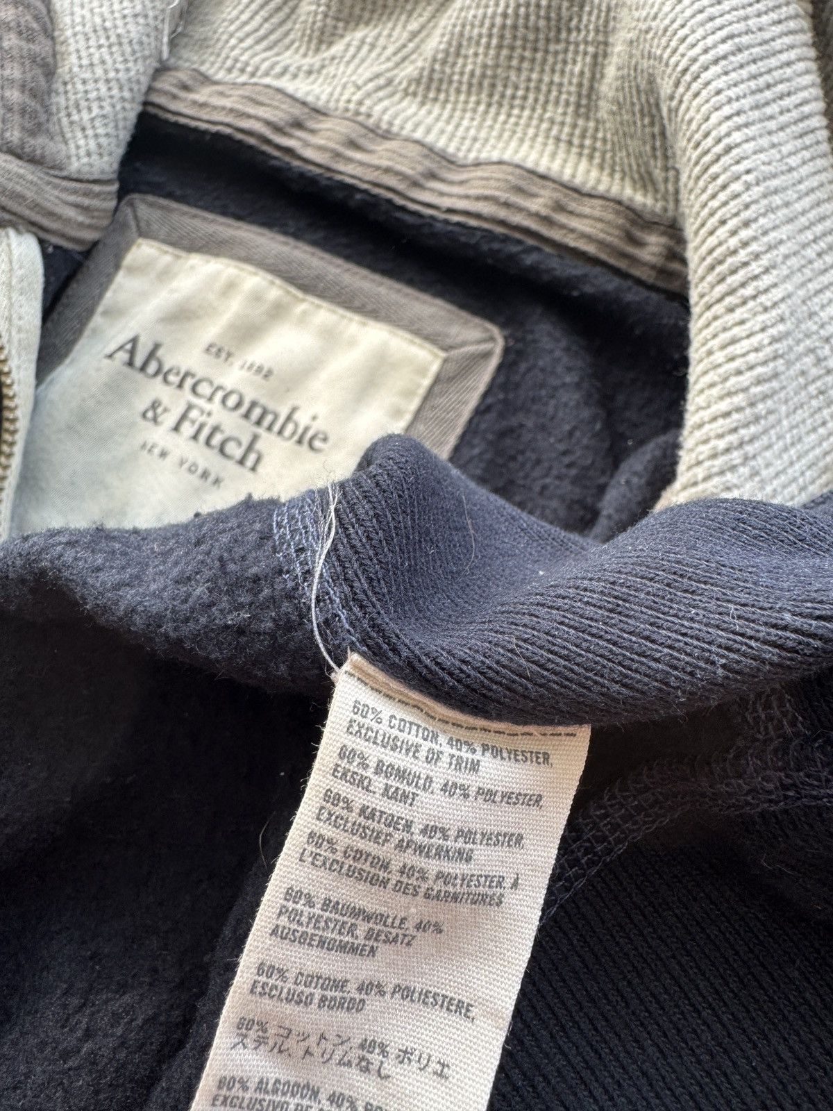 Japanese Brand Abercrombie Fitch faded Zip Hood ifsixwasnine LGB y2k cdg Size US M / EU 48-50 / 2 - 8 Thumbnail