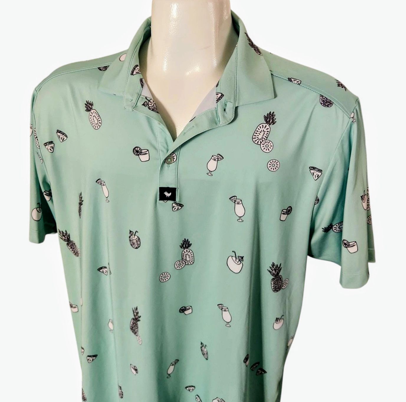 Bad Birdie Bad Birdie Mens Golf Polo Short Sleeve Shirt Pineapple XL Size US XL / EU 56 / 4 - 2 Thumbnail