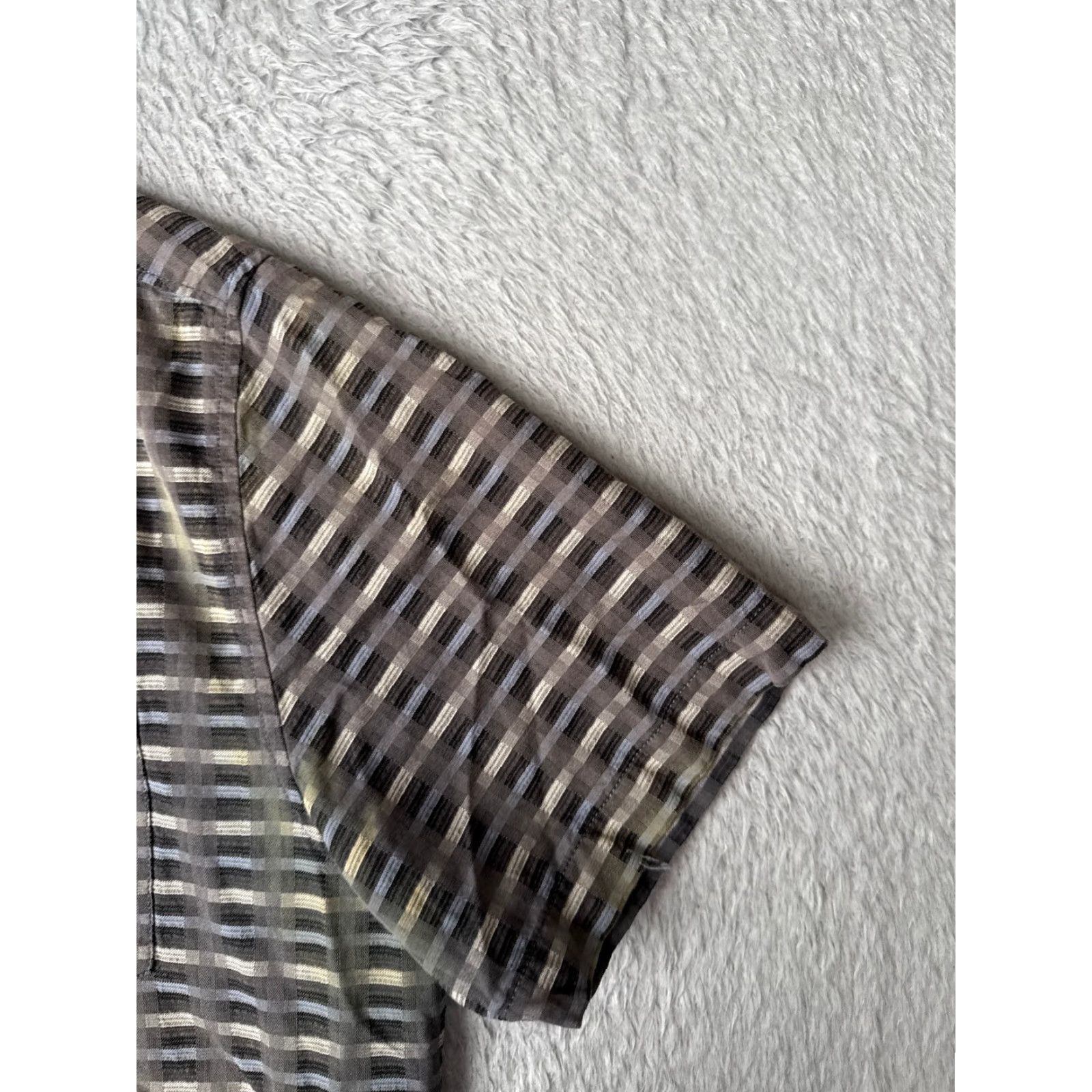 Tommy Bahama VINTAGE Tommy Bahama Shirt Men XL Gray Plaid Silk Blend Button Up Hawaiian READ Size US XL / EU 56 / 4 - 2 Thumbnail