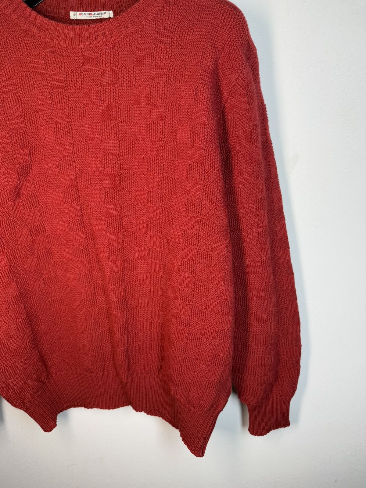 Saint Laurent Paris 1970’s YSL Sweater Knit Red Saint Laurent Paris Size US S / EU 44-46 / 1 - 9 Thumbnail