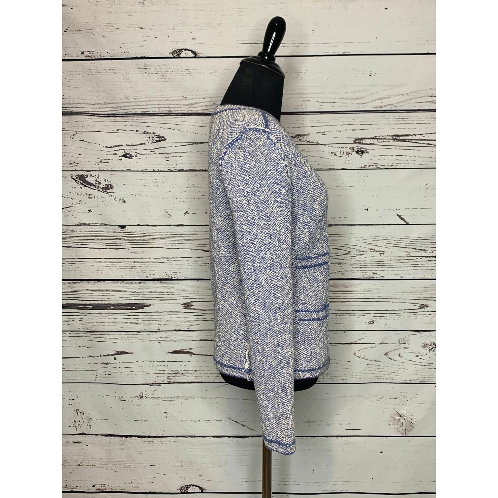 Maje Maje blue tweed evening long sleeves jacket blazer size 2 Size XS / US 0-2 / IT 36-38 - 4 Thumbnail
