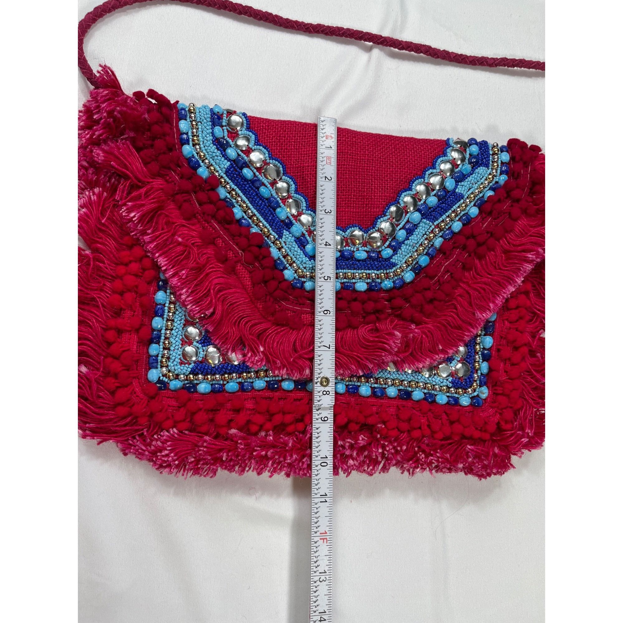 Other Shashi Women's Pink Beaded Purse/Clutch Crossbody SKU 5006 Size ONE SIZE - 9 Thumbnail