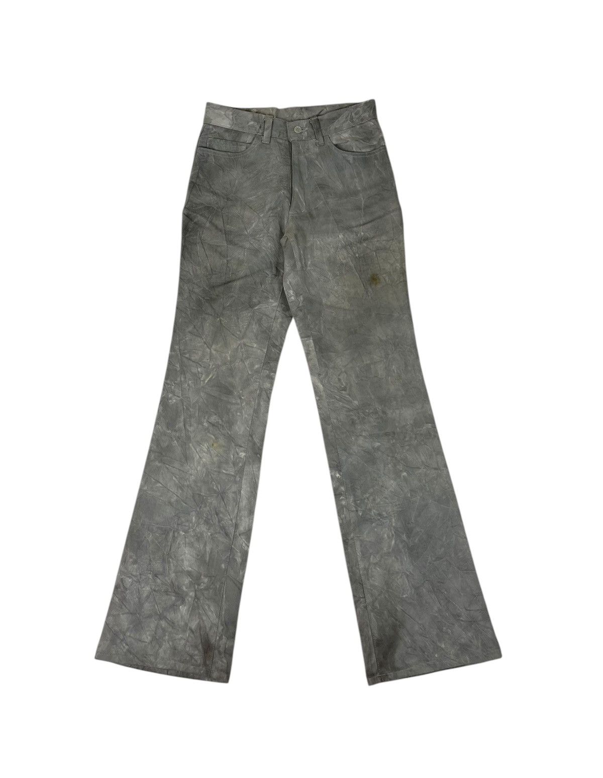 Japanese Brand Flare Japanese Brand A.S.M Grey Marble Pants Size US 27 - 1 Thumbnail