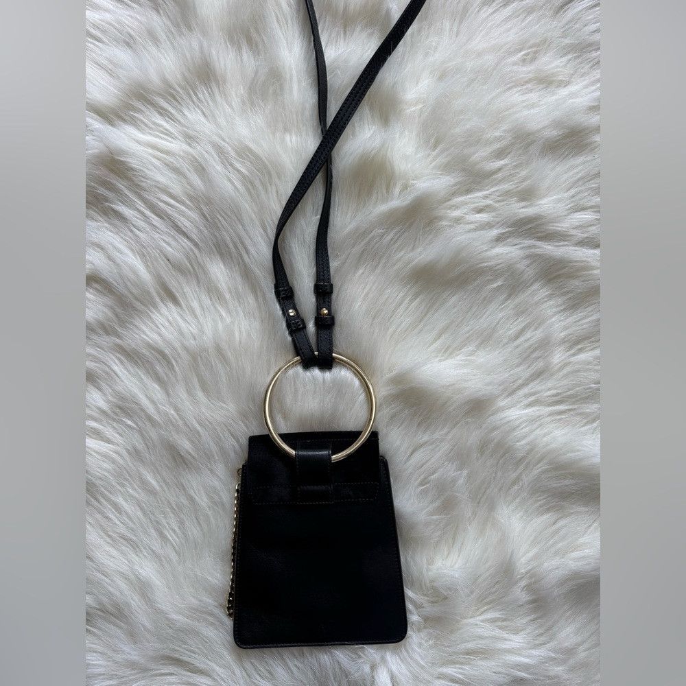 Chloe Chloe Mini Faye Bracelet Black Leather Suede Crossbody Bag Size ONE SIZE - 7 Thumbnail