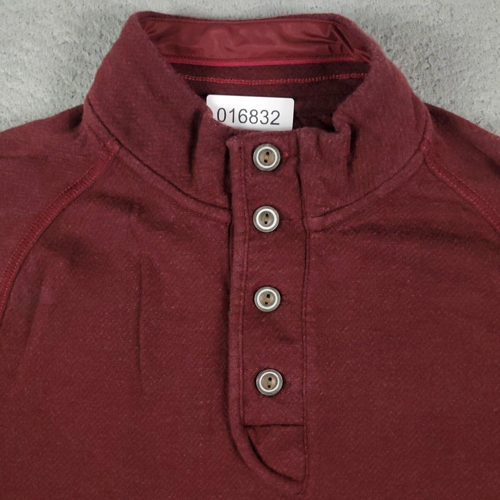 Tommy Bahama Tommy Bahama Mens Medium Burgundy Button Front Pullover Sweatshirt Size US M / EU 48-50 / 2 - 2 Thumbnail