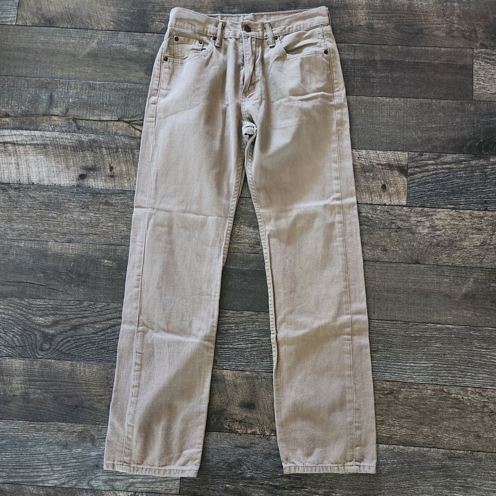 Levi's Levi's 505 Jeans Men's 30x32 Tan Denim Straight Leg White Tag 5-Pocket Relaxed Fit Belt Loops Size US 30 / EU 46 - 2 Thumbnail