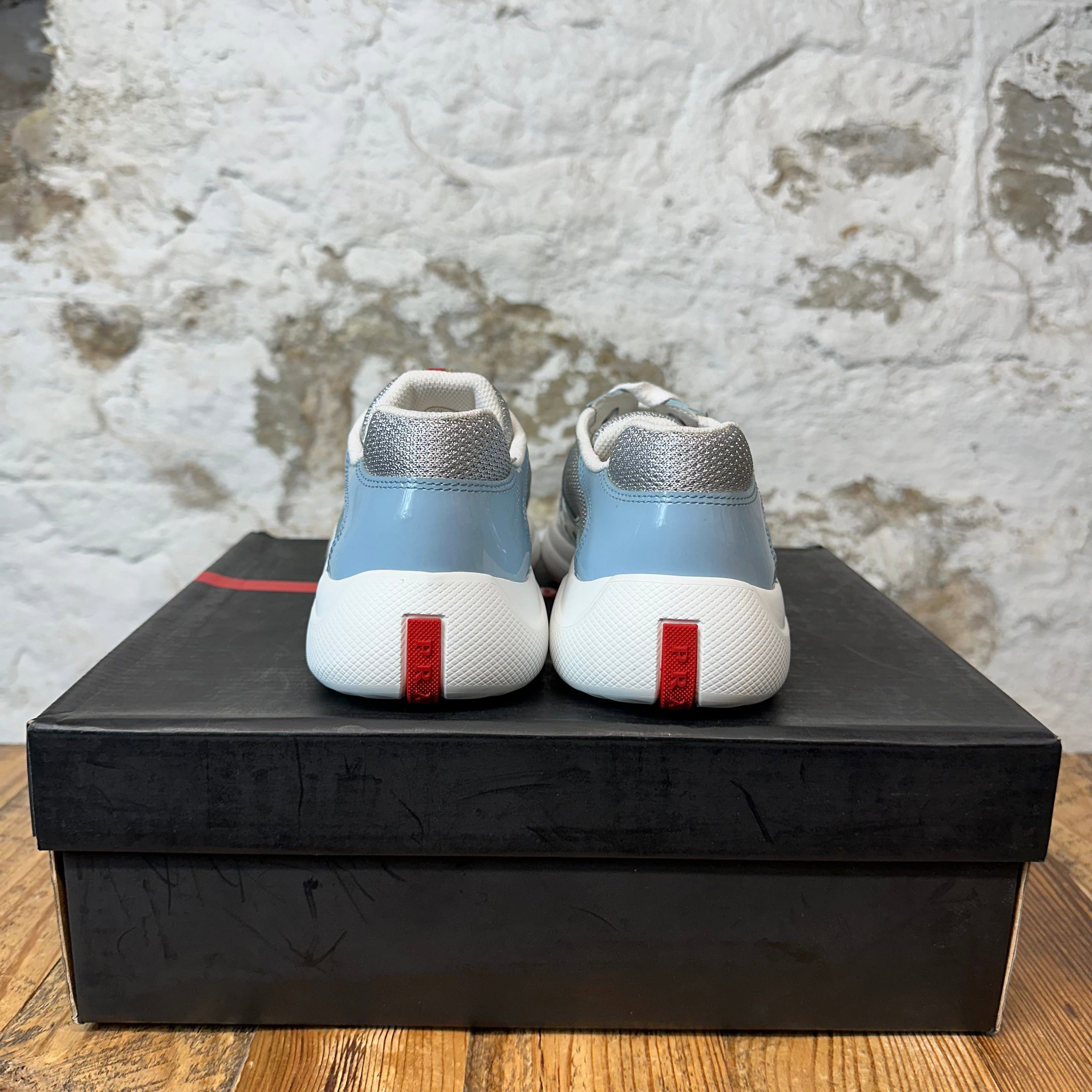 Prada Prada Americas Cup Light Blue Patent Sneaker Sz 5 (37) DS Size US 5 / EU 37 - 6 Thumbnail