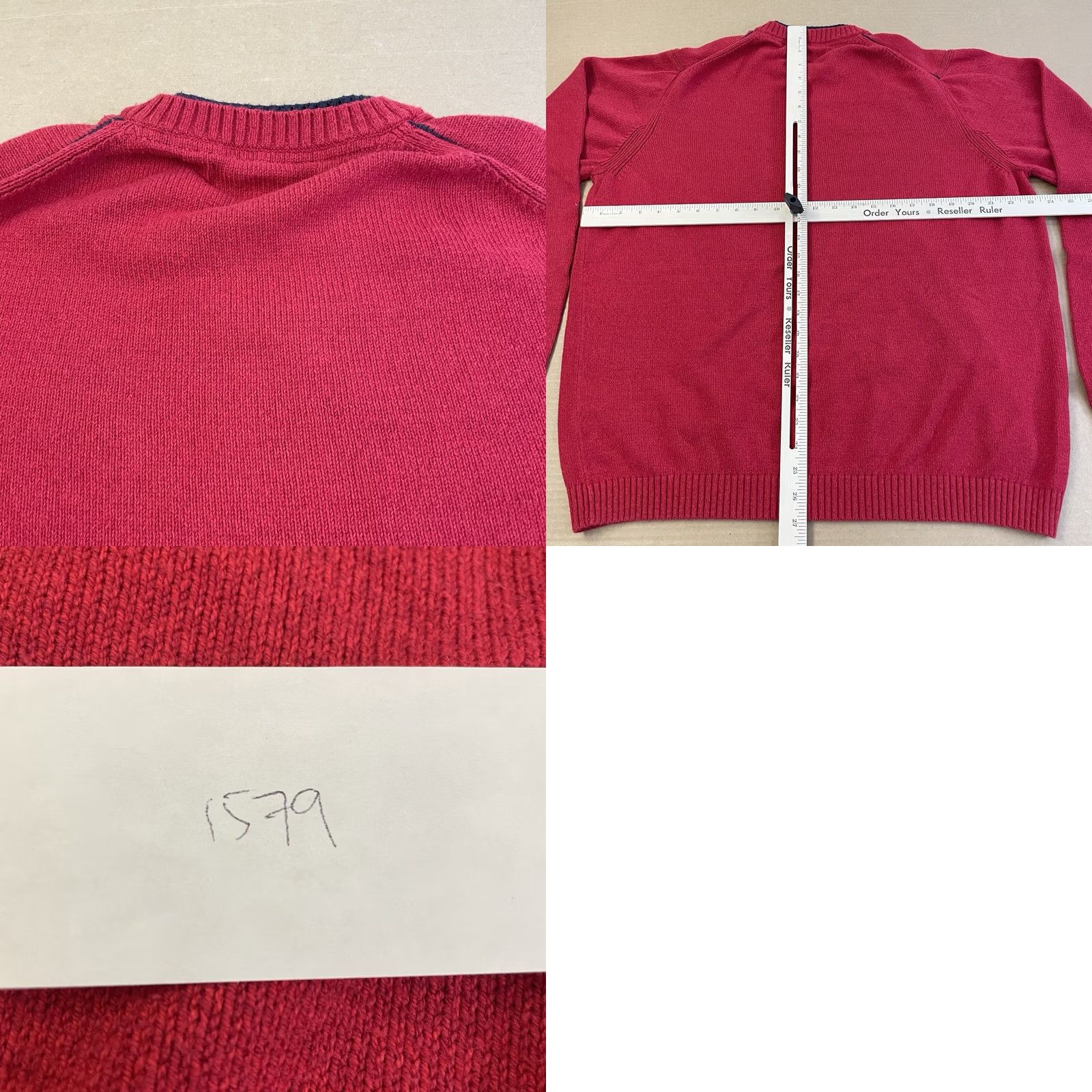Tommy Hilfiger VINTAGE Tommy Hilfiger Sweater Adult XL Red Knit Pullover Logo Mens Size US XL / EU 56 / 4 - 8 Thumbnail
