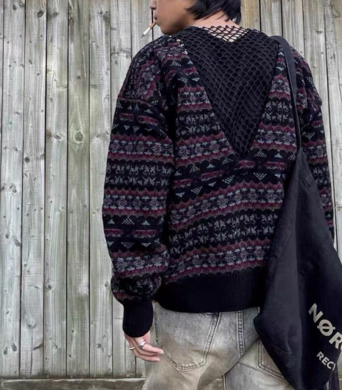 Raf Simons Raf Simons Spring/Summer 2022 Mesh-Insert Sweater Size US S / EU 44-46 / 1 - 3 Thumbnail