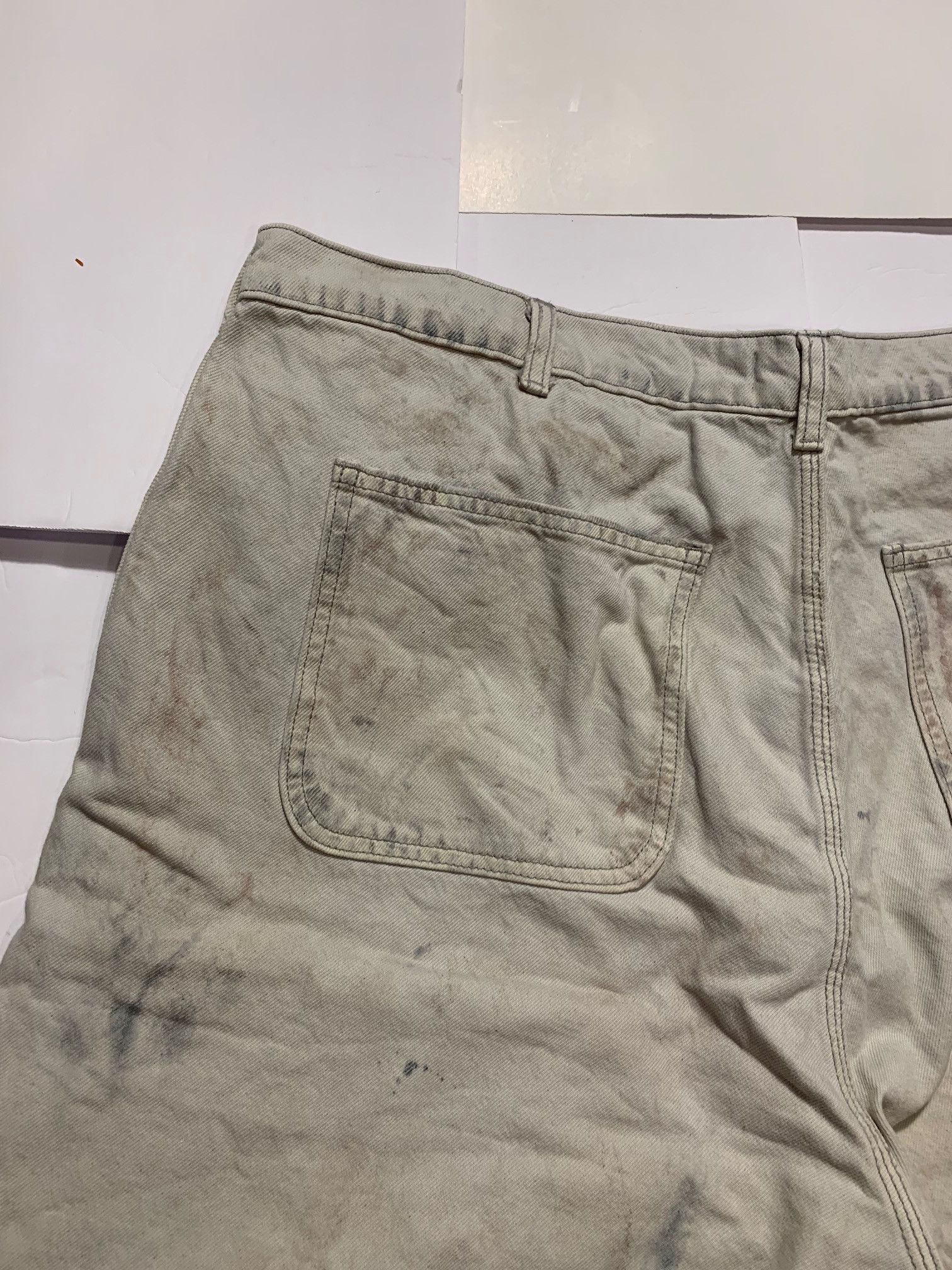 Bare Knuckles Tommy Denim Shorts Jean Jorts Morrison Wash Paint Splatter Size US 38 / EU 54 - 13 Thumbnail