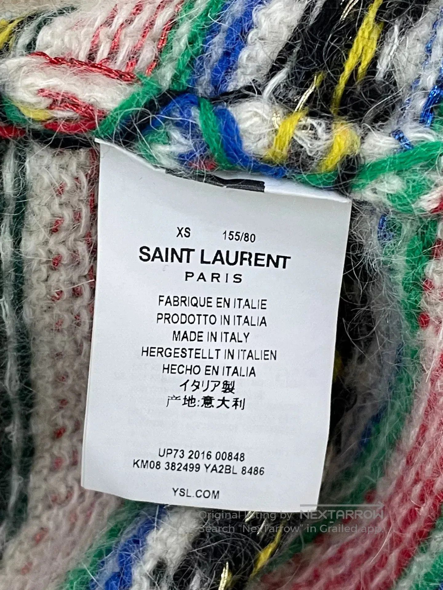 Saint Laurent Paris Saint Laurent Colorful Striped Cardigan. Size XS / US 0-2 / IT 36-38 - 6 Thumbnail