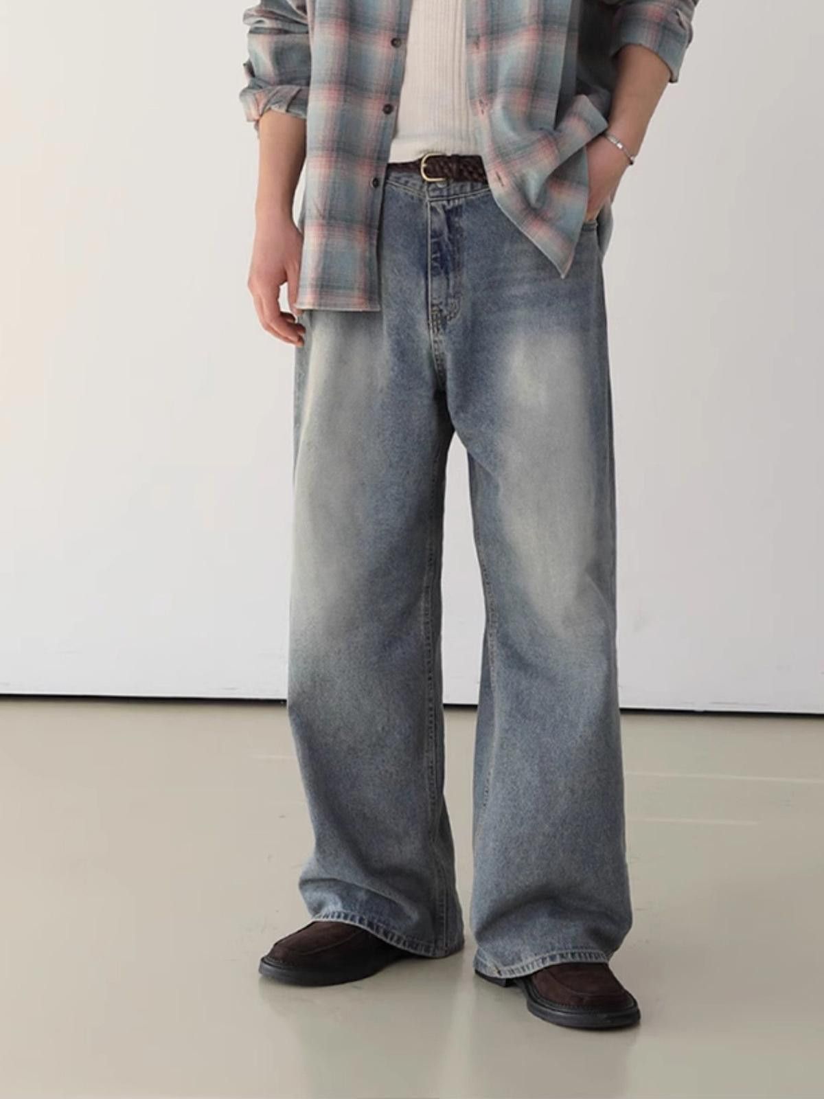 Jean Blue Wide Leg Flare Denim Jeans Size US 32 / EU 48 - 1 Thumbnail