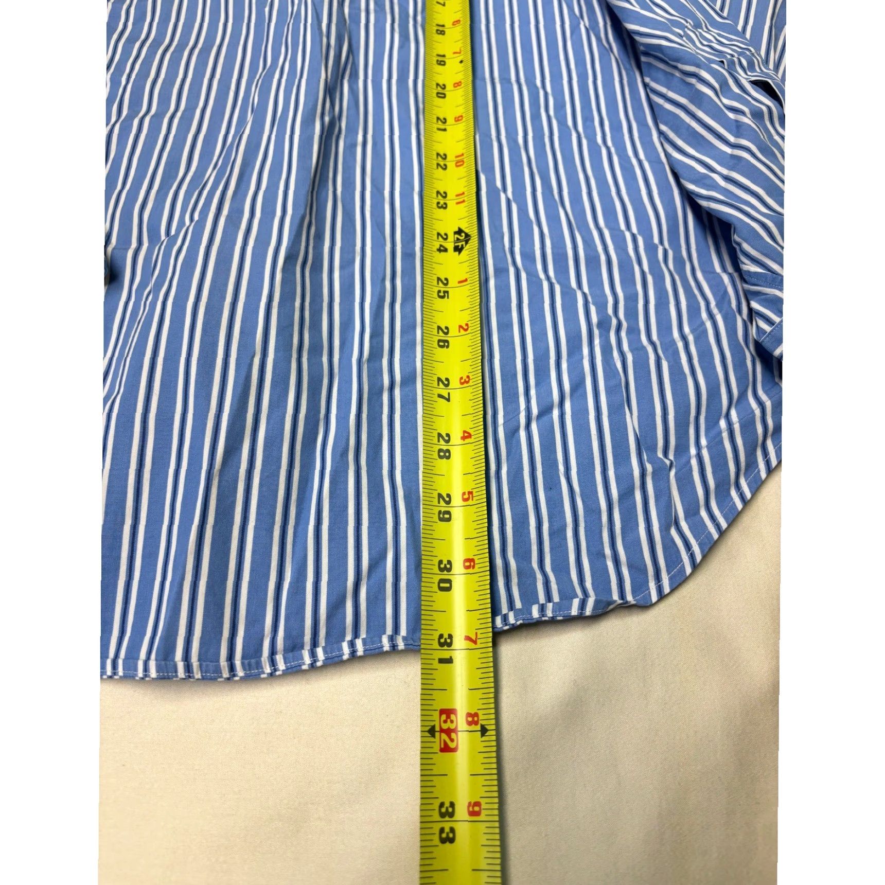 Ralph Lauren VINTAGE Ralph Lauren Striped Button-Down Shirt Men L Blue White Stripes Classic Fit Size US L / EU 52-54 / 3 - 7 Thumbnail