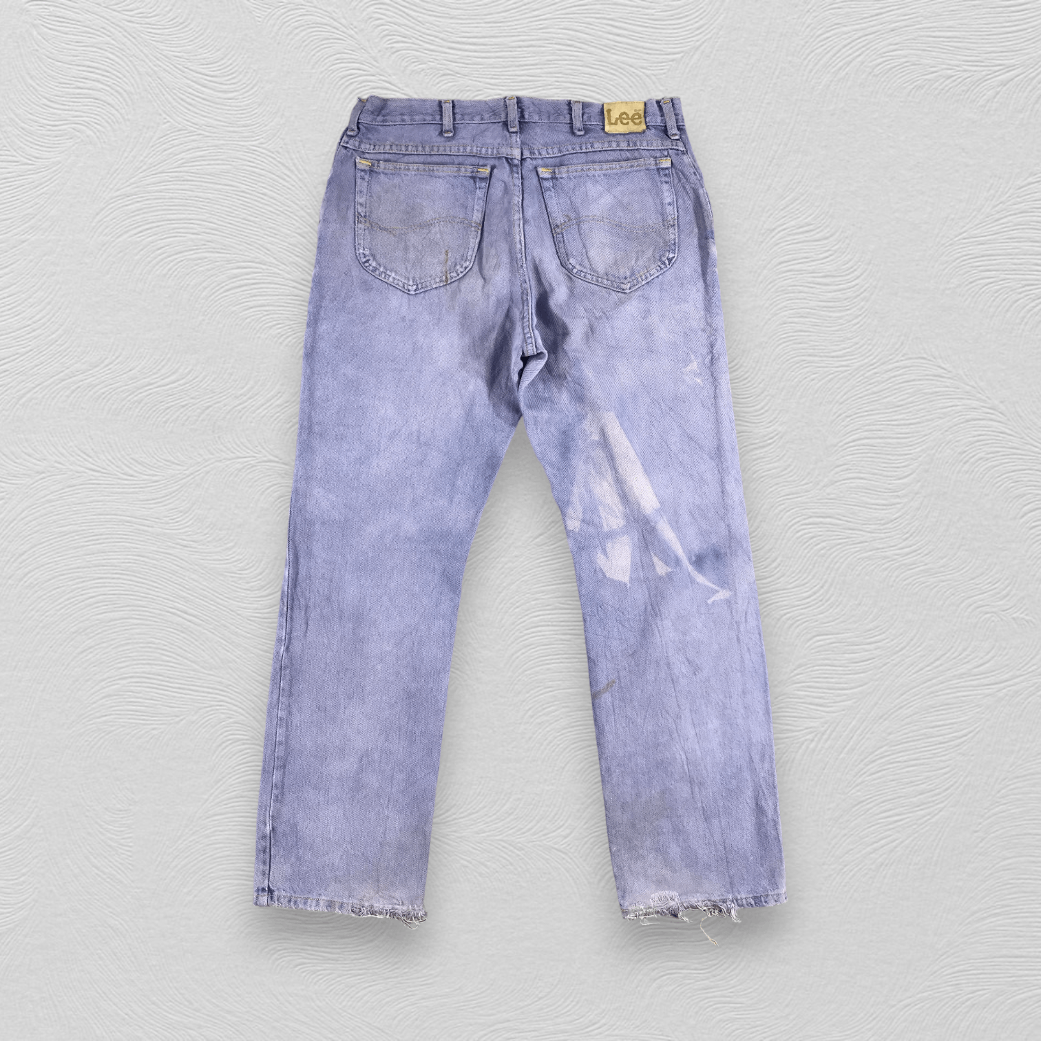 Lee Vintage Lee Jeans Faded Distressed Hem Denim KJ454 Size US 35 - 2 Thumbnail