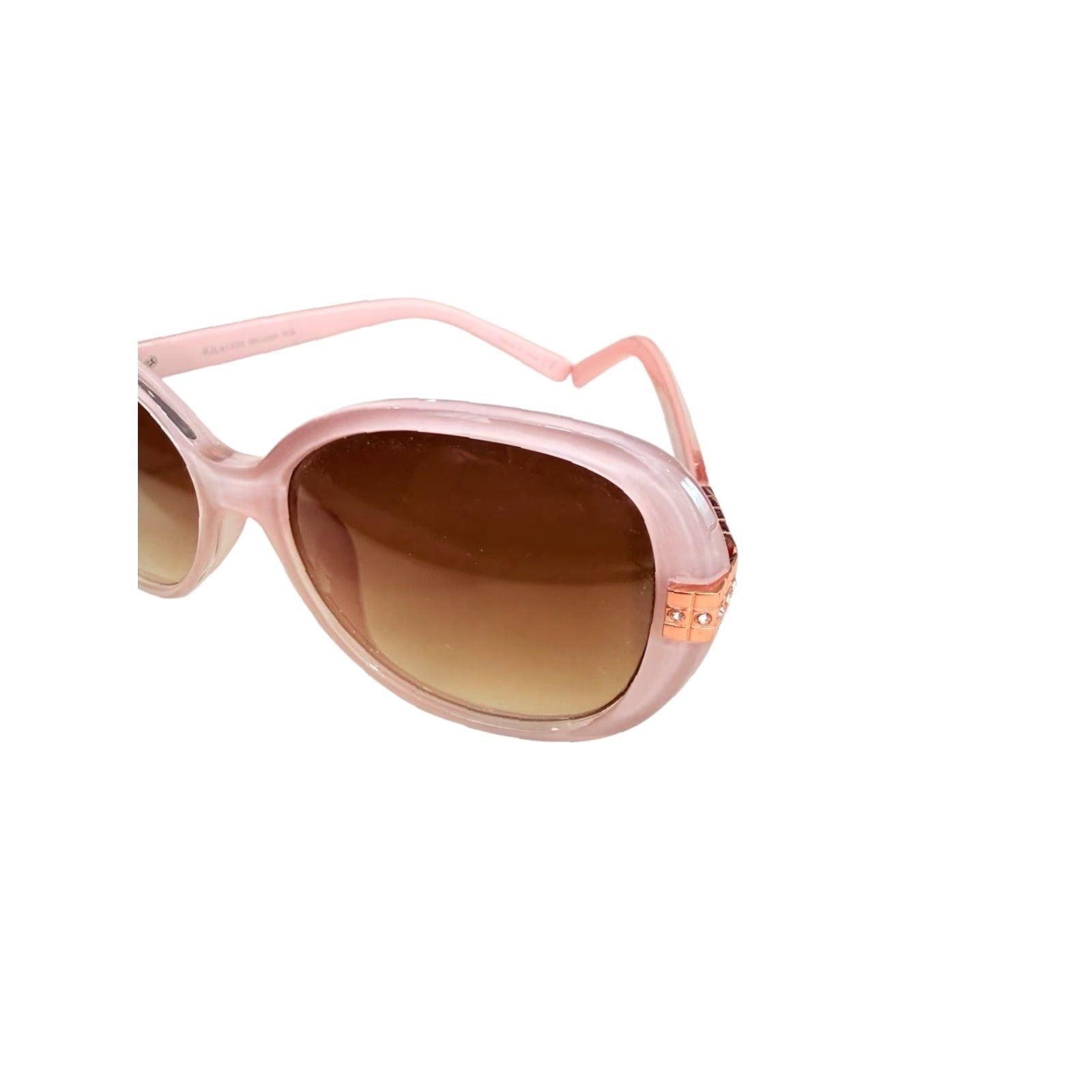 Kenneth Jay Lane VINTAGE Kenneth Jay Lane KJL-41238 Blush Retro Sunglasses Jackie O Pink Bling Sunglasses Unisex Adult Pink Brown Gradient Glam Rock Size ONE SIZE - 5 Thumbnail