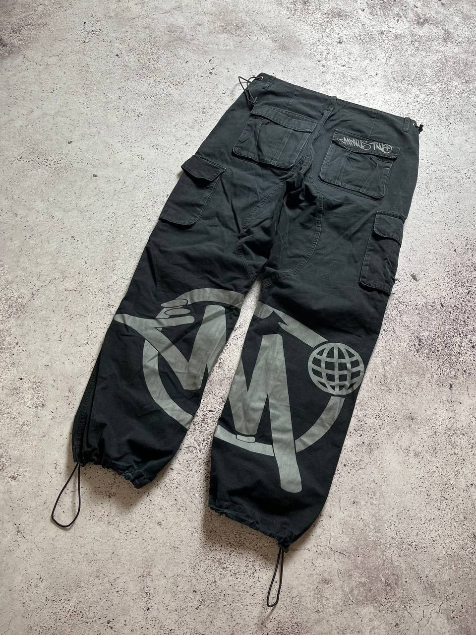 Japanese Brand Minus Two Cargo Jeans Y2K Parachutes BBC Style Size US 32 / EU 48 - 7 Thumbnail