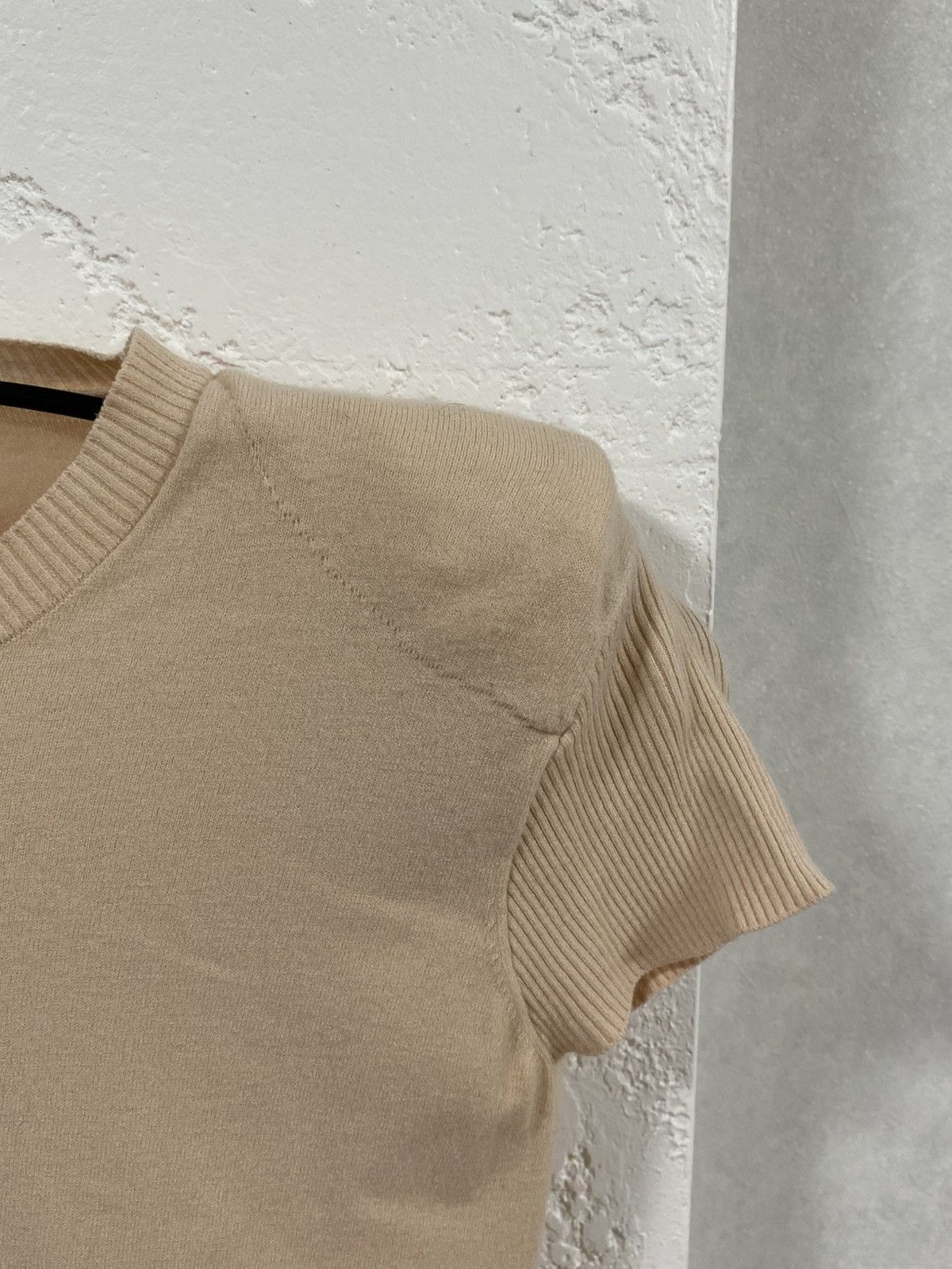Maison Margiela Maison Margiela 2007 Short Sleeve Knitted Top Shoulder Pads Size S / US 4 / IT 40 - 4 Thumbnail