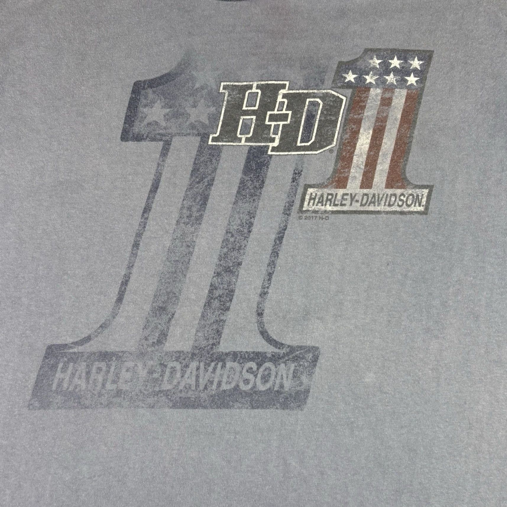 Harley Davidson VINTAGE Harley-Davidson T Shirt Double Sided Biker Graphic 2XL Blue Men Regular Short SleeveCrew Neck Cotton Size US XXL / EU 58 / 5 - 6 Thumbnail