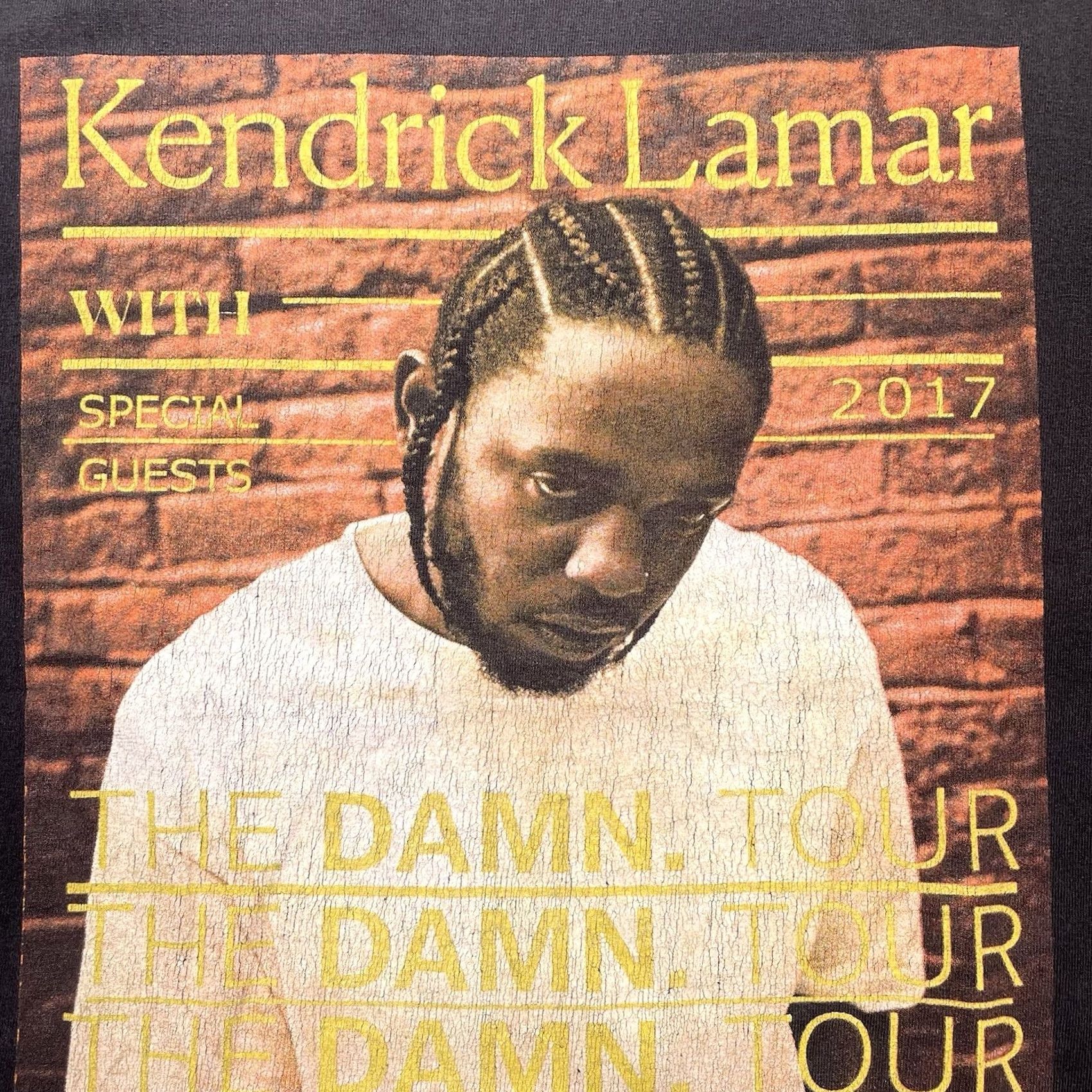 Fruit Of The Loom Kendrick Lamar Shirt Men’s Large 2017 Damn Tour Black Faded Hip Hop Tee Size US L / EU 52-54 / 3 - 2 Thumbnail