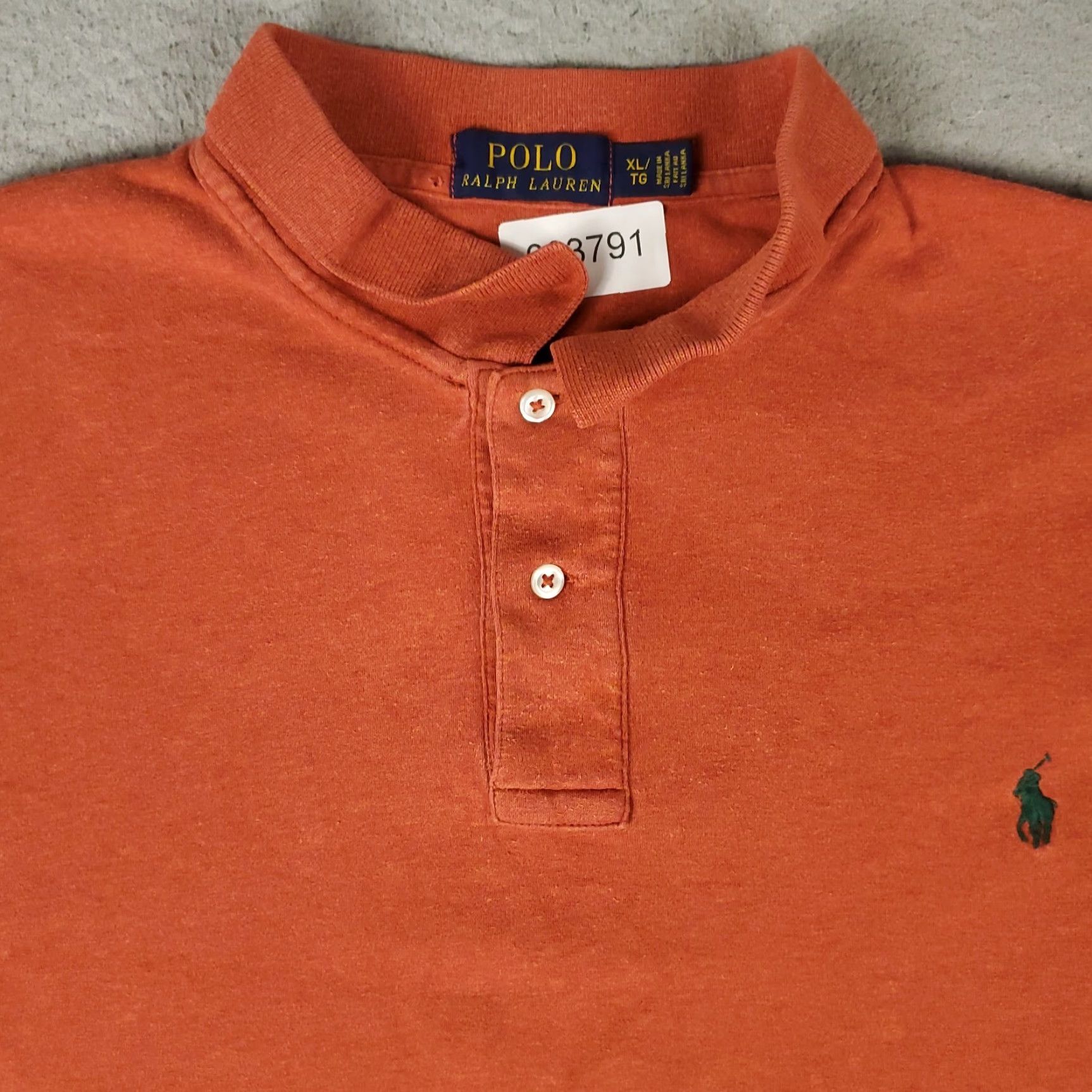 Ralph Lauren Ralph Lauren Polo Shirt Mens XL Orange Casual Short Sleeve Woven Solid Preppy Size US XL / EU 56 / 4 - 2 Thumbnail