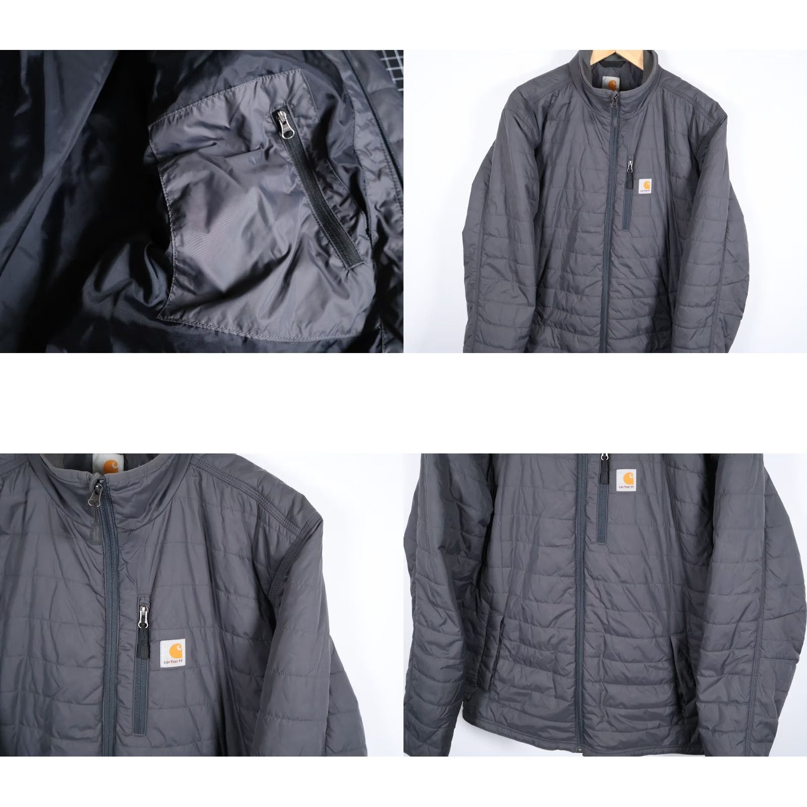 Carhartt Carhartt Gilliam Jacket Men's XL Tall Gray Rain Defender Puffer Quilted Full Zip Insulated Lined Pocket 102208 Size US XL / EU 56 / 4 - 9 Thumbnail