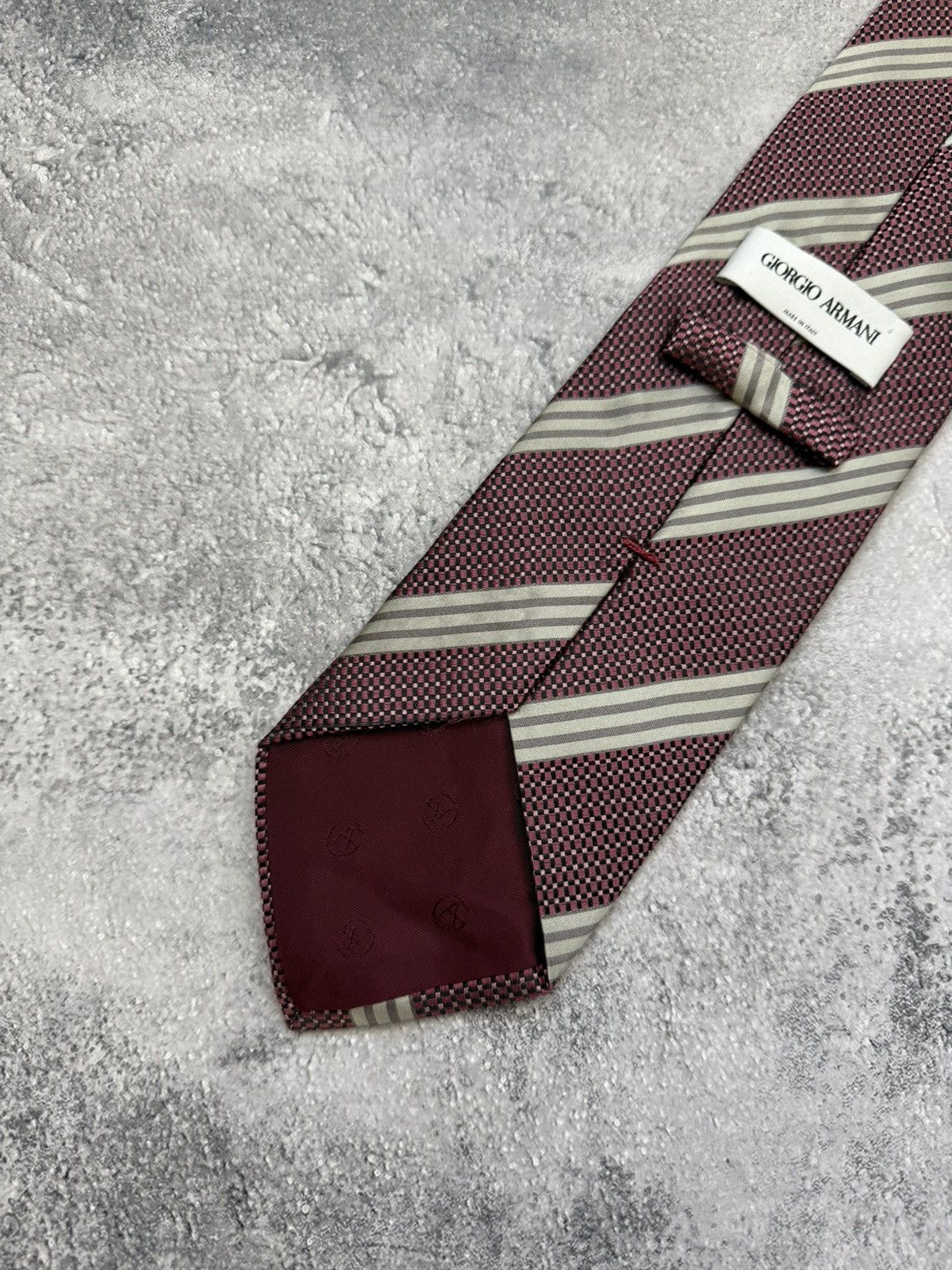 Giorgio Armani Giorgio Armani Men’s Silk Tie Striped Luxury Made in Italy Size ONE SIZE - 6 Thumbnail