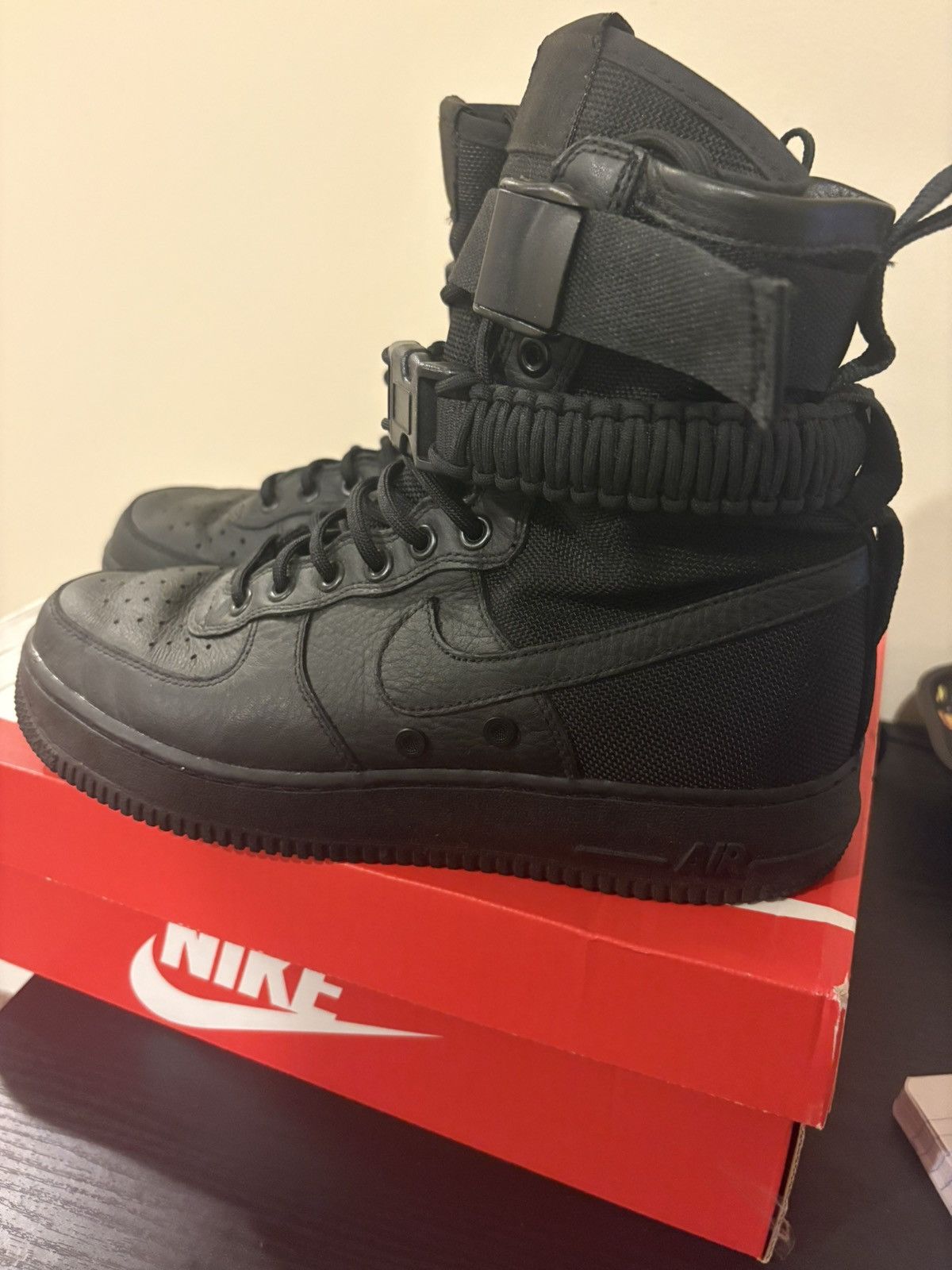Nike NIKE SF AIR FORCE 1 ‘TRIPLE BLACK’ HIGH Size US 10 / EU 43 - 3 Thumbnail