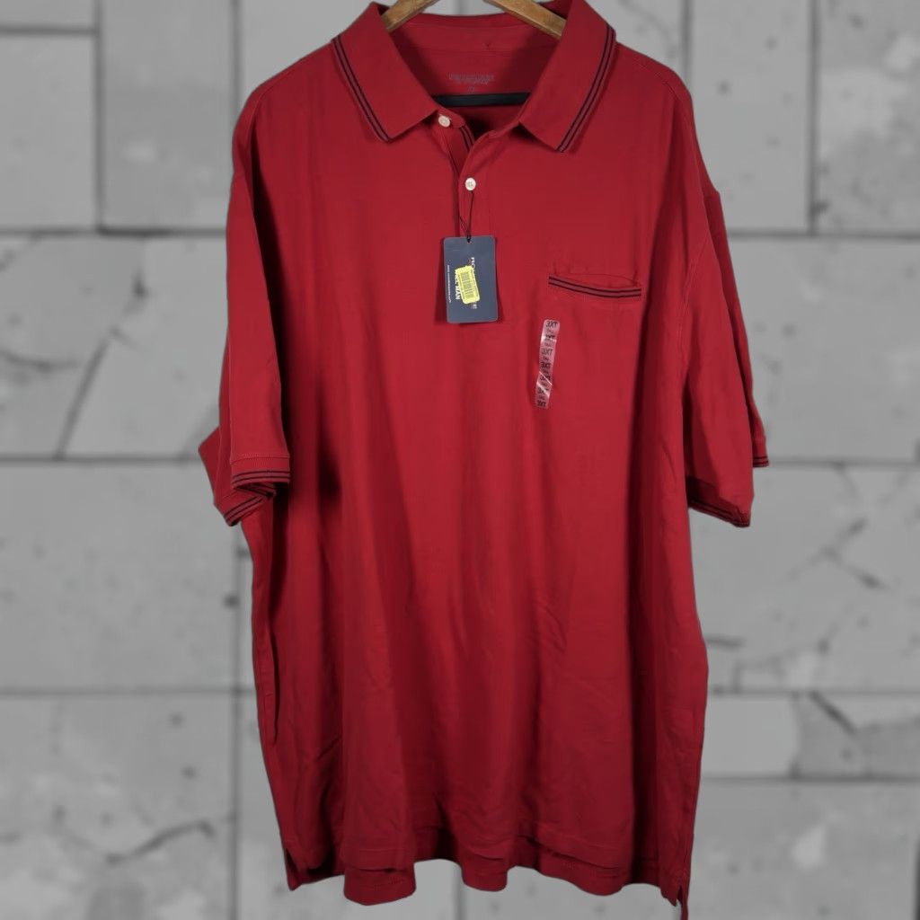 Roundtree & Yorke VINTAGE Roundtree & Yorke Polo Shirt Mens 3XLT Pima Cotton Red Casual Big & Tall Size US XXL / EU 58 / 5 - 1 Thumbnail