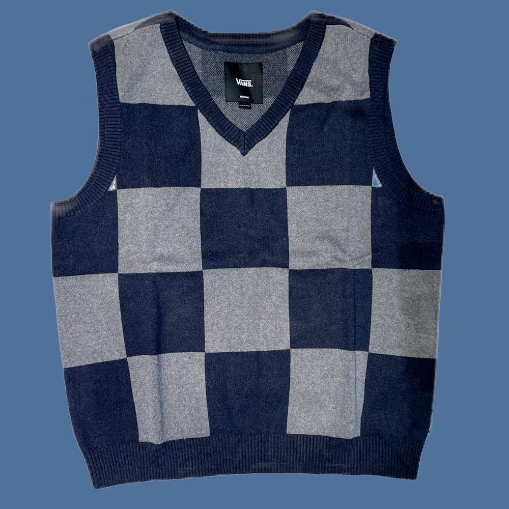 Vans VANS Sweater Mens M Brand New Helms Check Vest Parisian Night Asphalt Size Size US M / EU 48-50 / 2 - 1 Preview