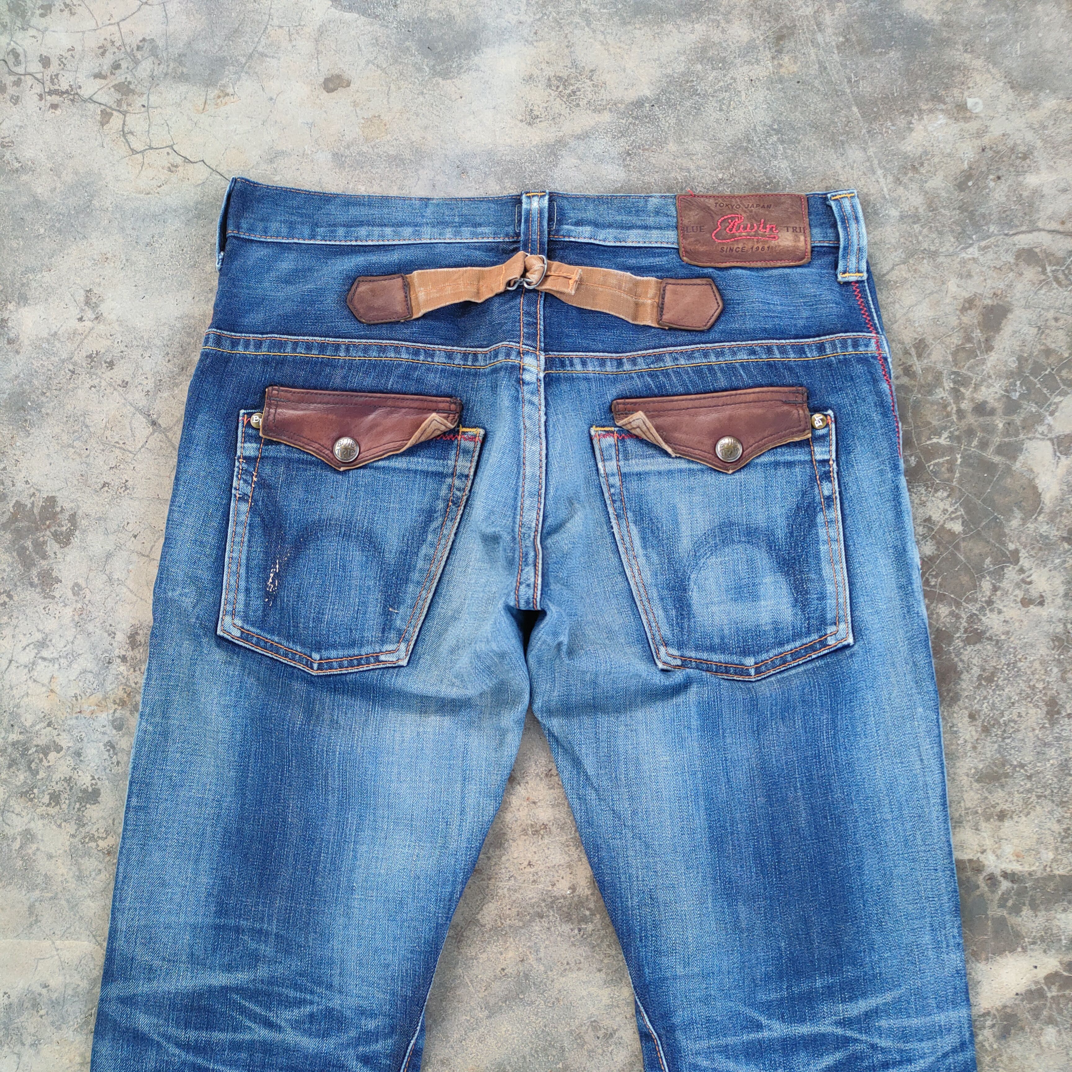 Edwin VINTAGE EDWIN BLUE TRIP FLARE JEAN DENIM PANTS Size US 36 / EU 52 - 9 Thumbnail